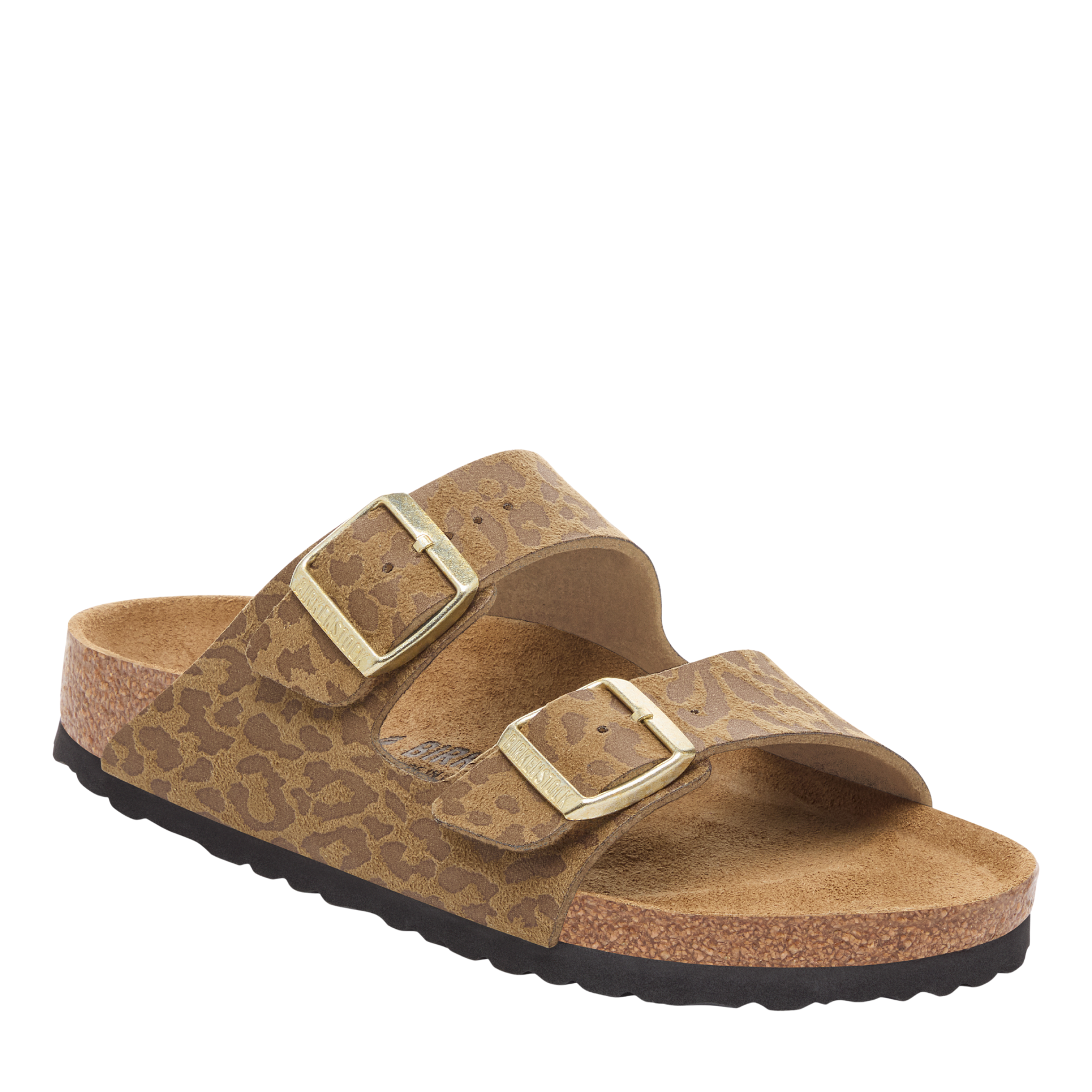 Womens Birkenstock Leo Khaki Arizona BS Synthetik Sandals