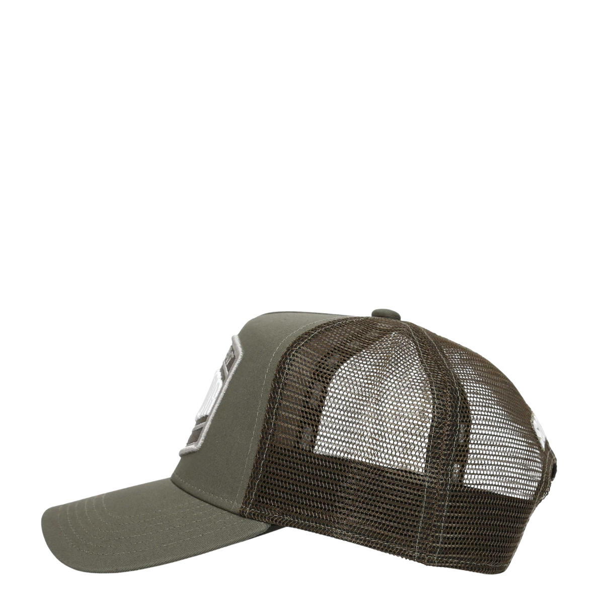 Mens Societe Noir Khaki/White Marais Mesh Trucker Cap