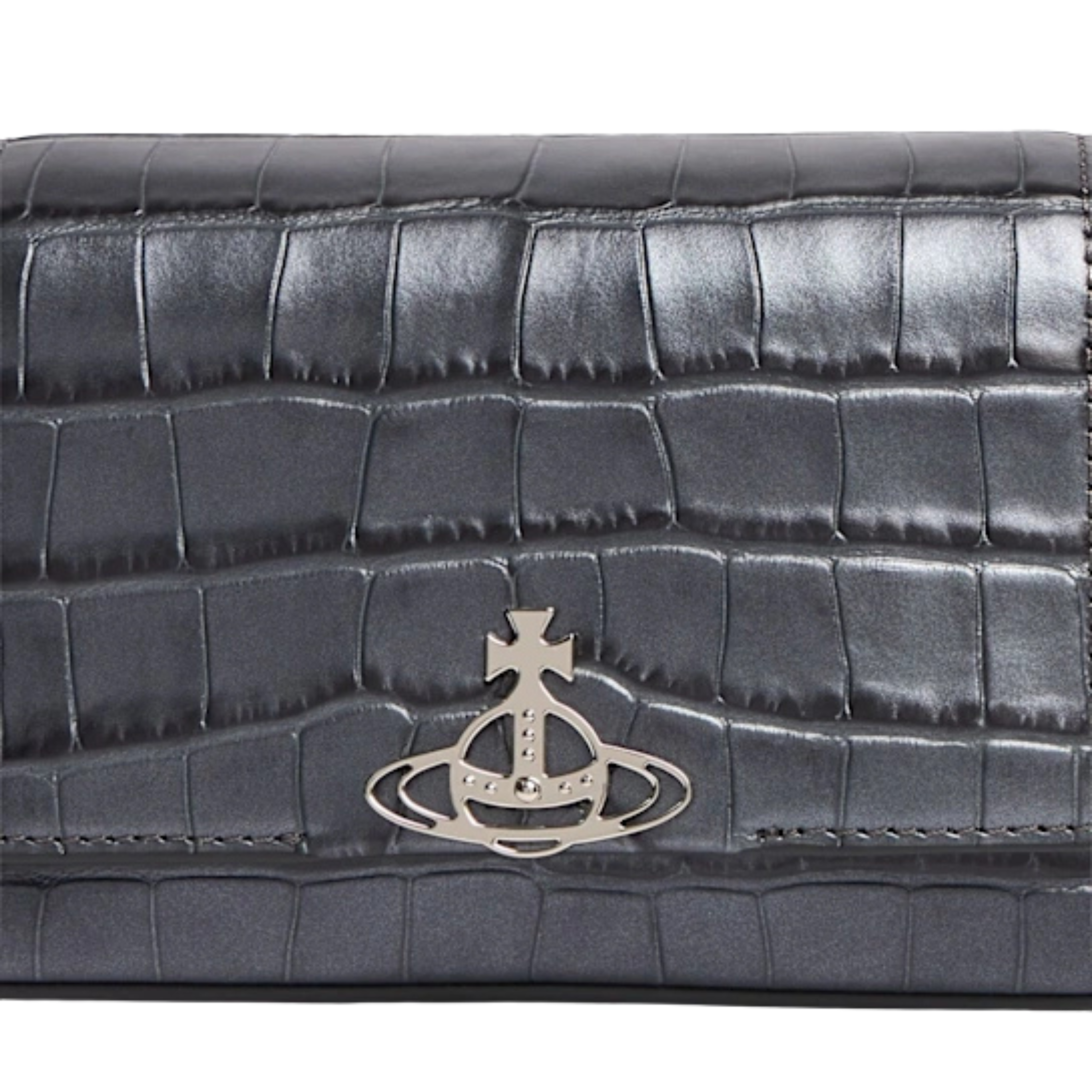 Womens Vivienne Westwood Anthracite Hazel Croc Small Handbag