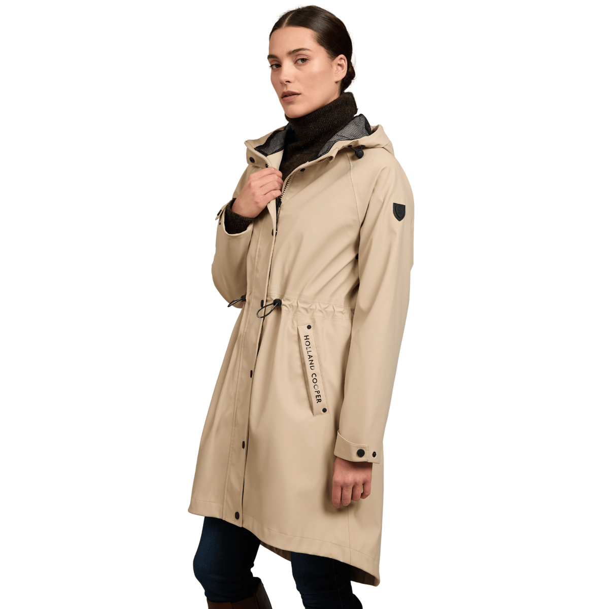 Womens Holland Cooper Stone Chartwell Rain Parka