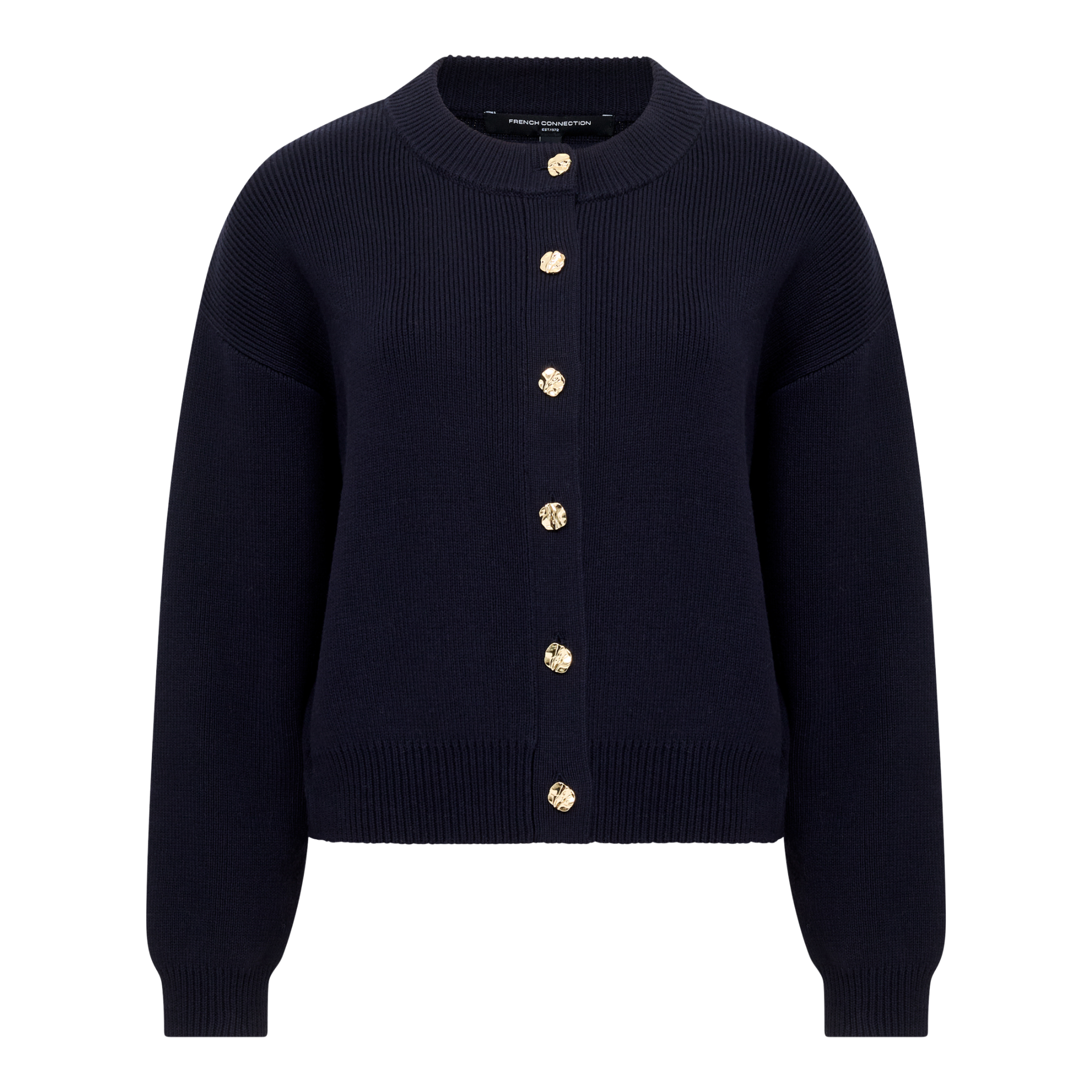 Womens French Connection Utility Blue Milano Mozart Cardigan