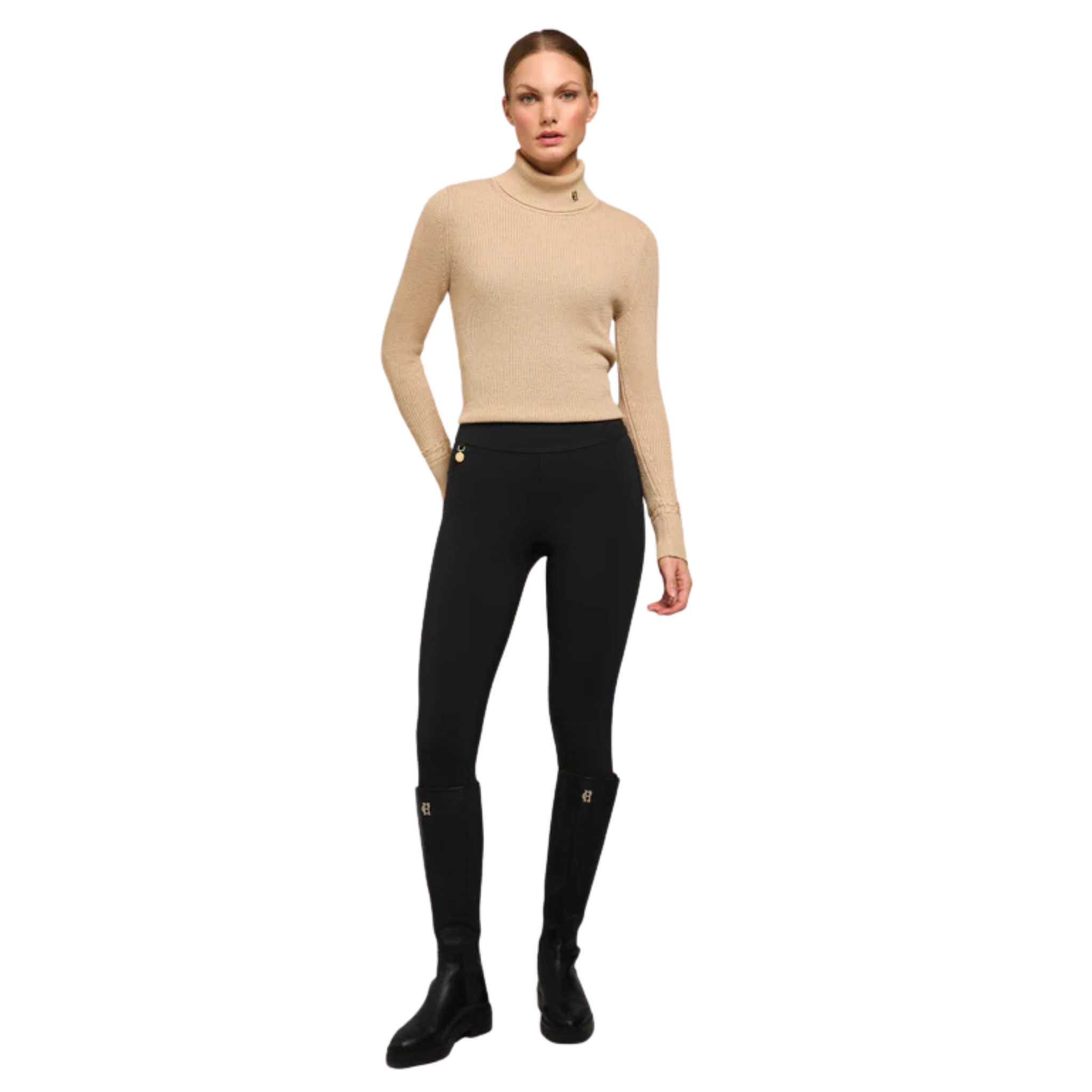 Womens Holland Cooper Black Contour Leggings