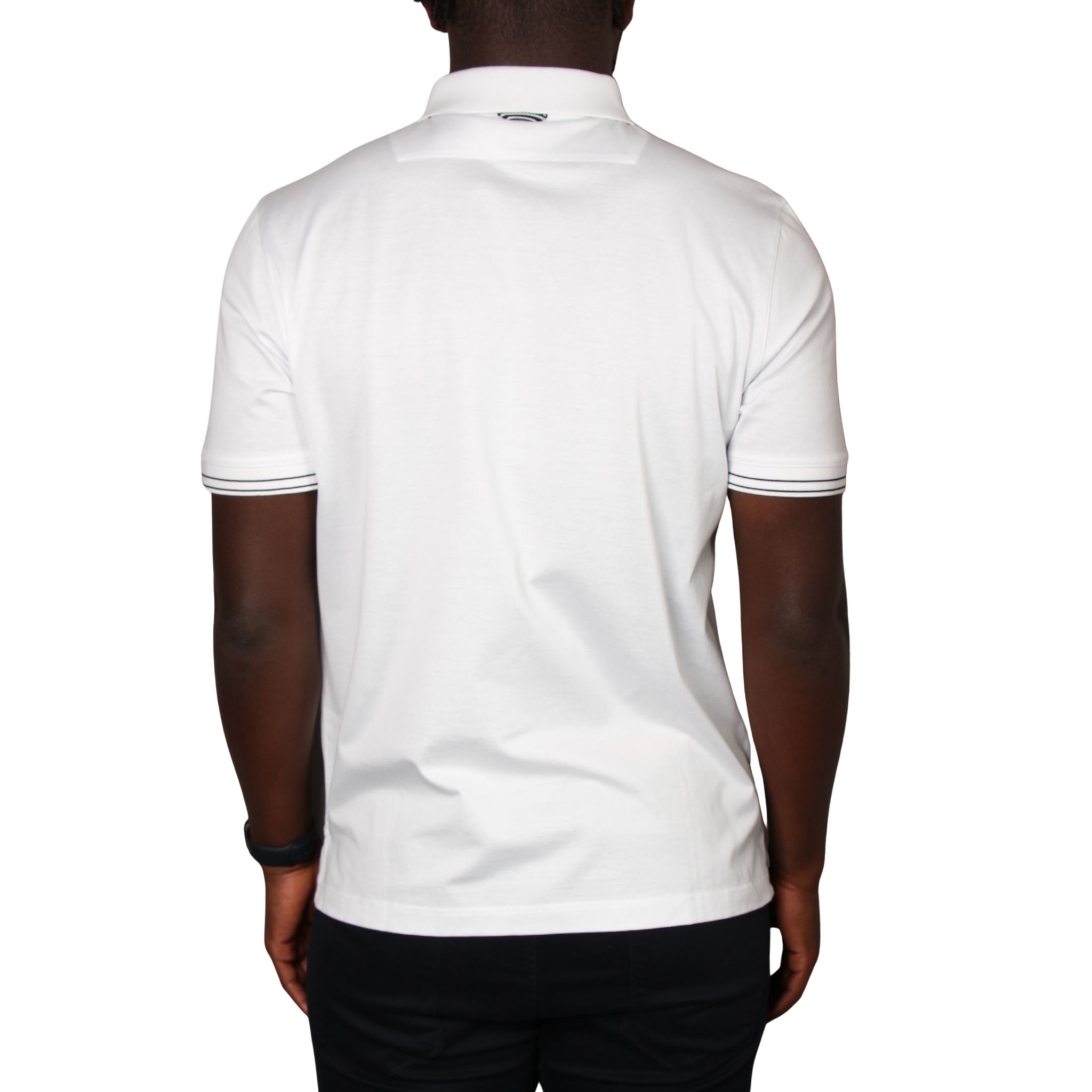 Mens Mercery Optic White Clare Tipped S/s Polo Shirt