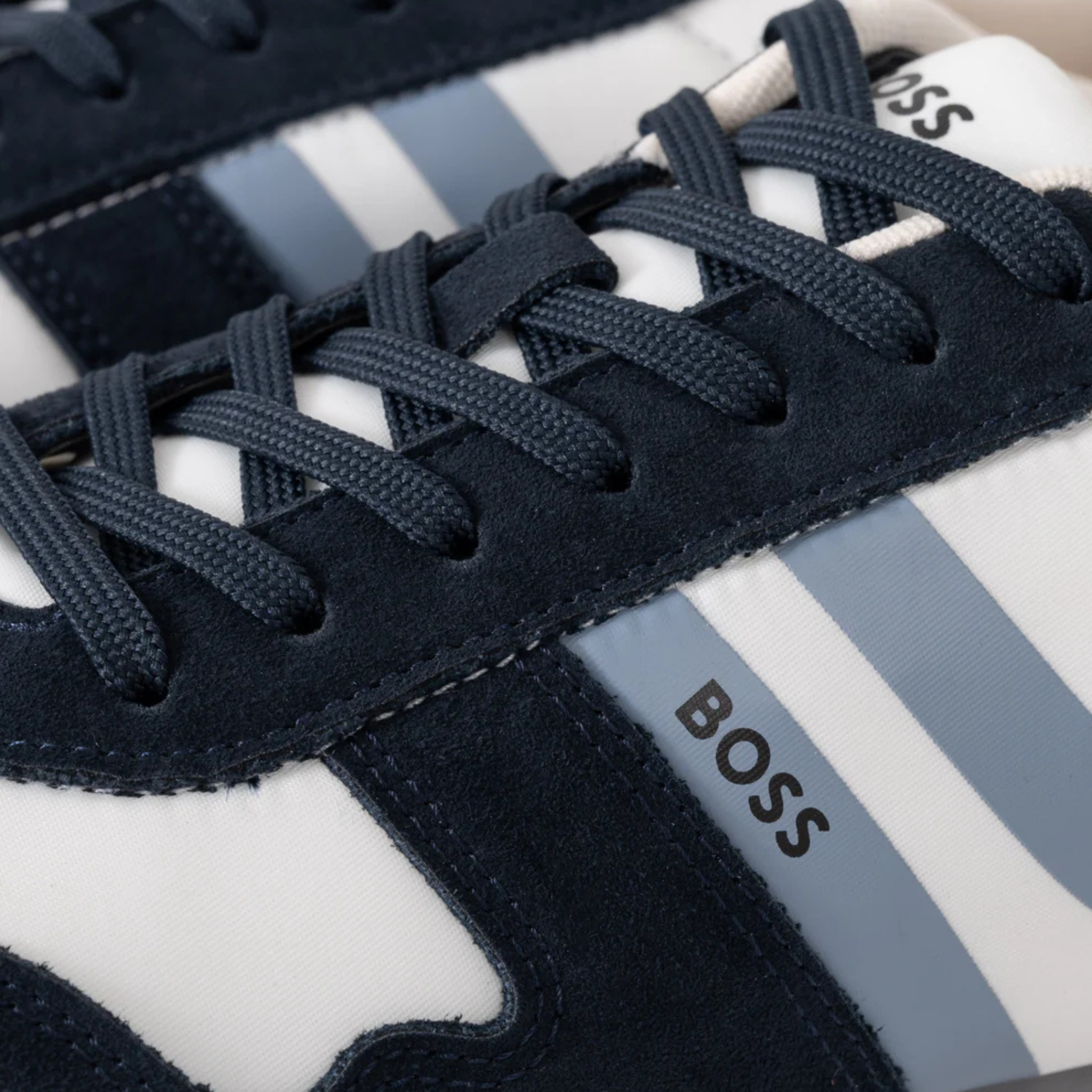 Mens BOSS Open Blue Levon_Runn Trainers