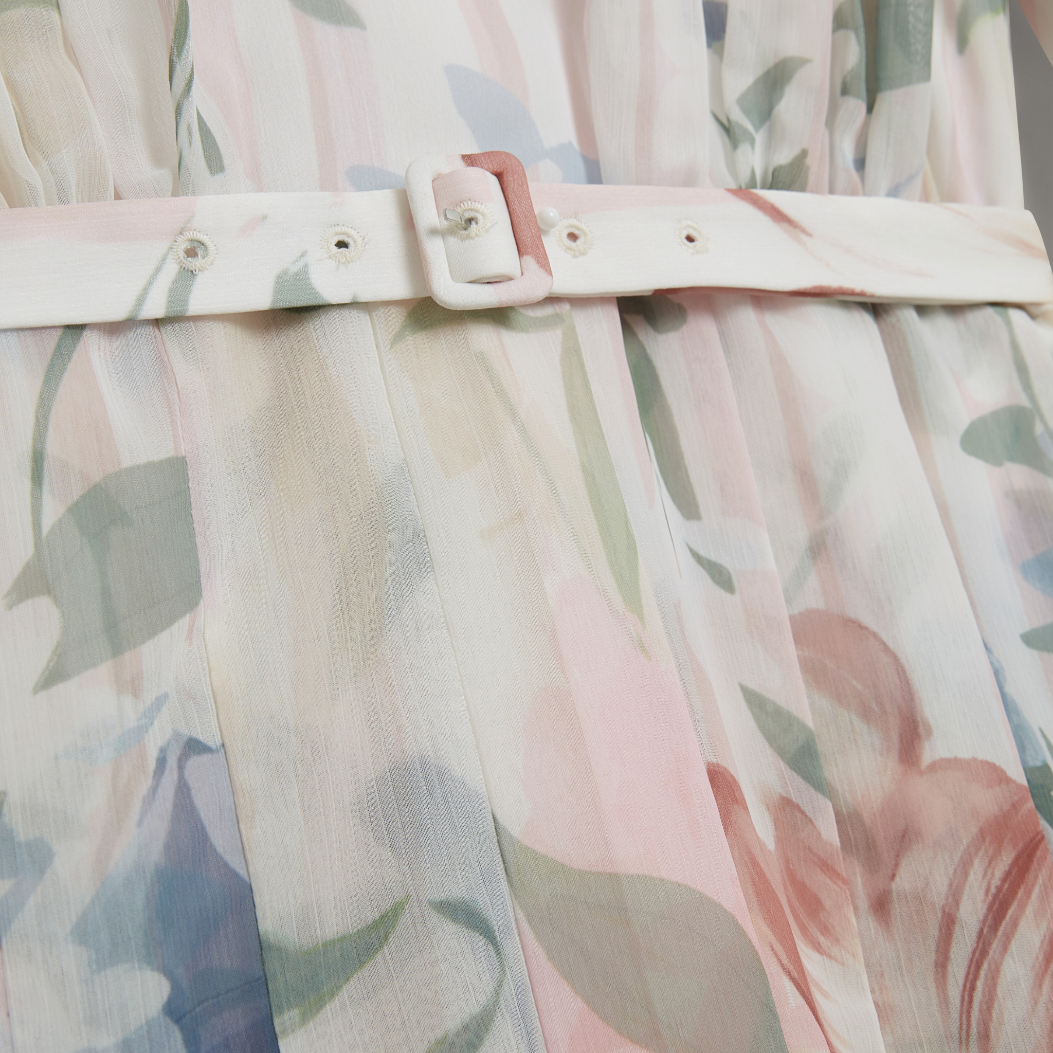 Womens Ted Baker Pink Malmia Pleated Mini Printed Dress