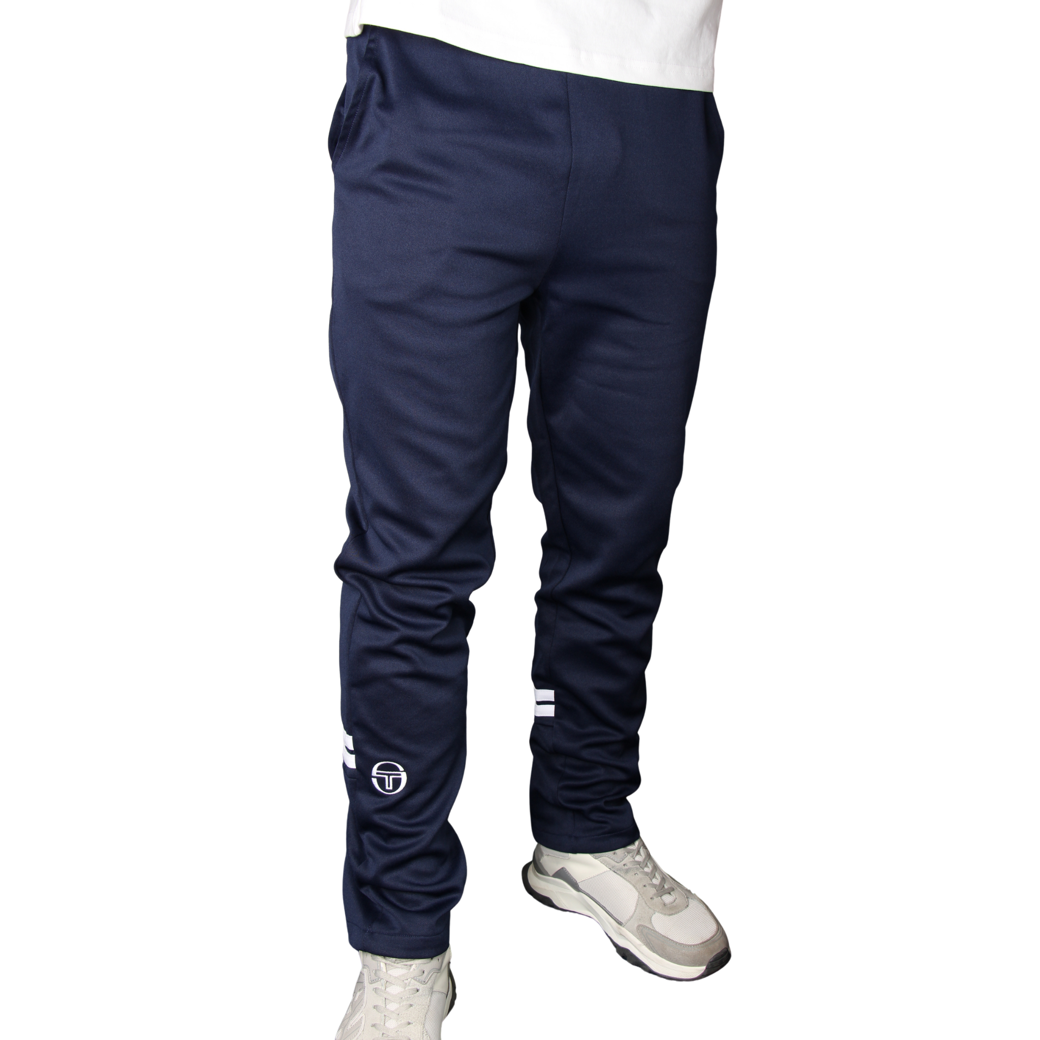 Mens Sergio Tacchini Maritime Blue/White Dallas Track Pants