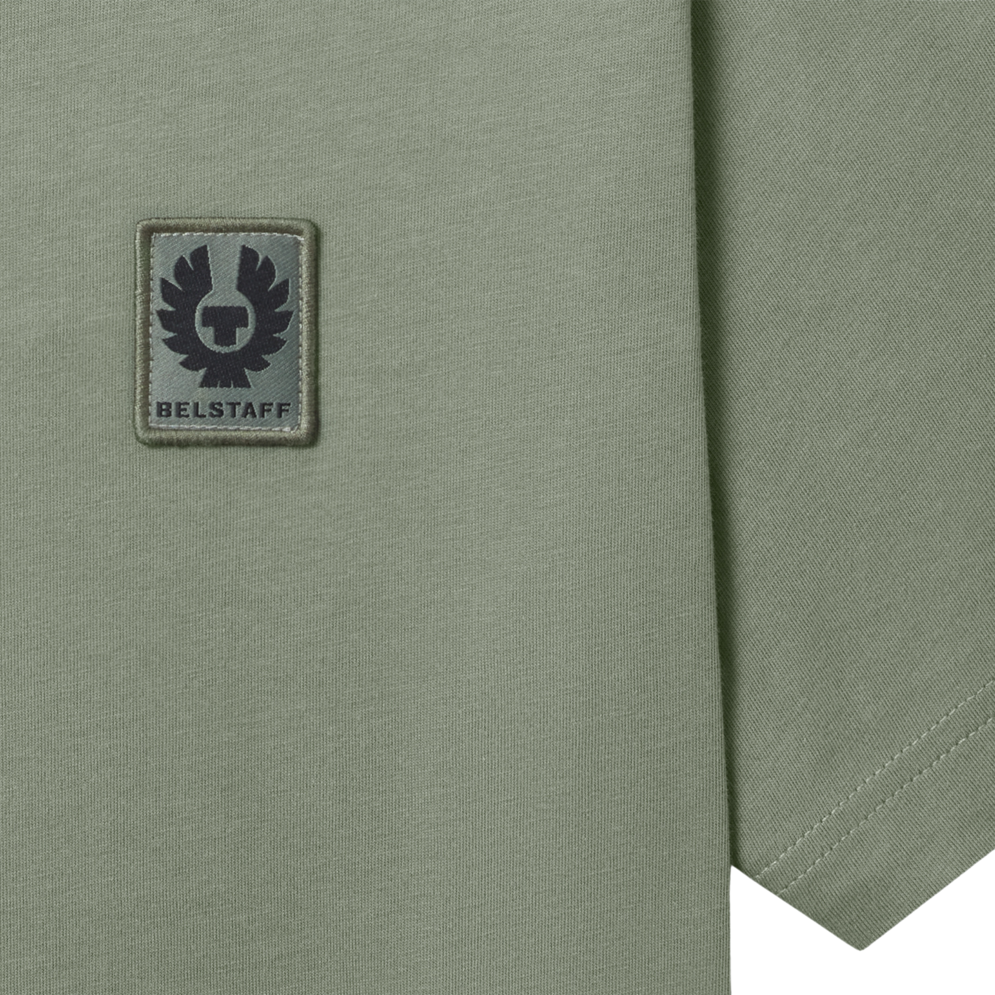 Mens Belstaff Sage Green Branded S/s T Shirt