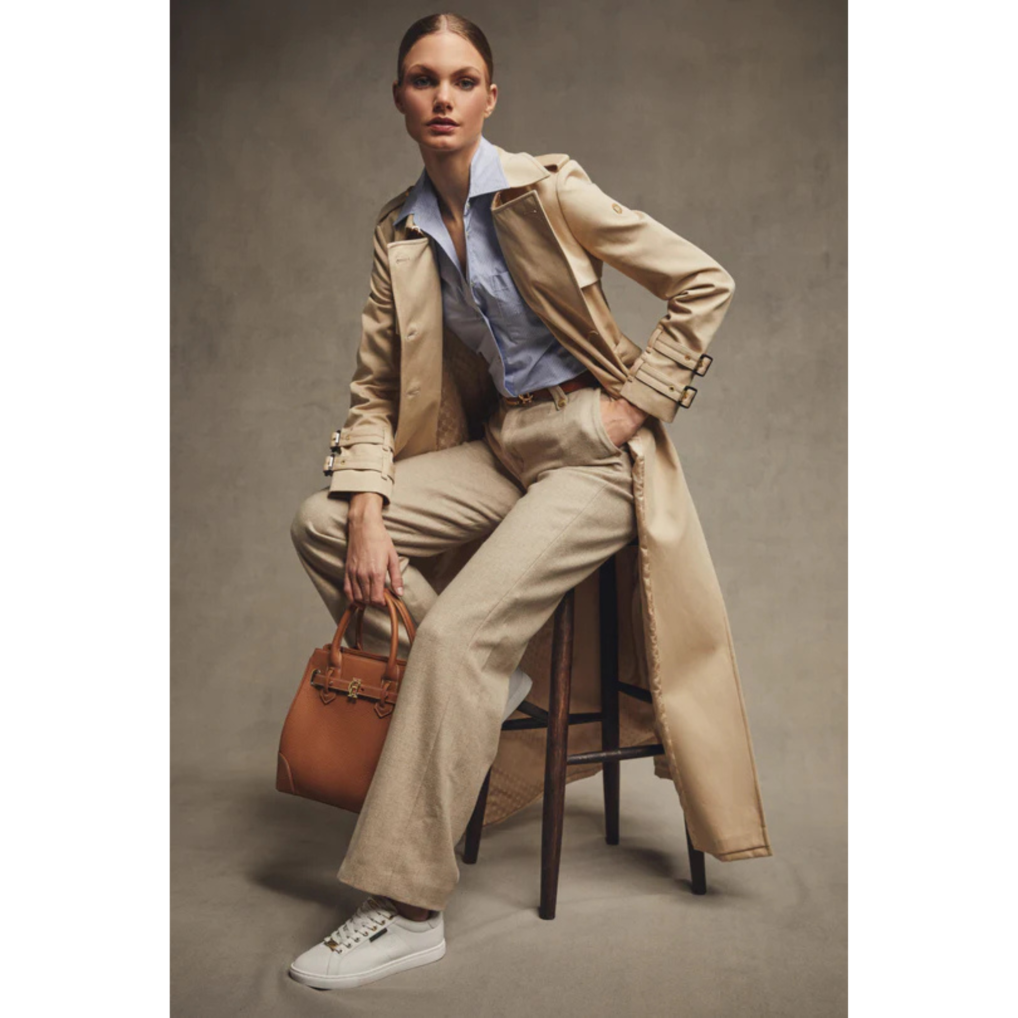 Womens Holland Cooper White Chelsea Court Trainers