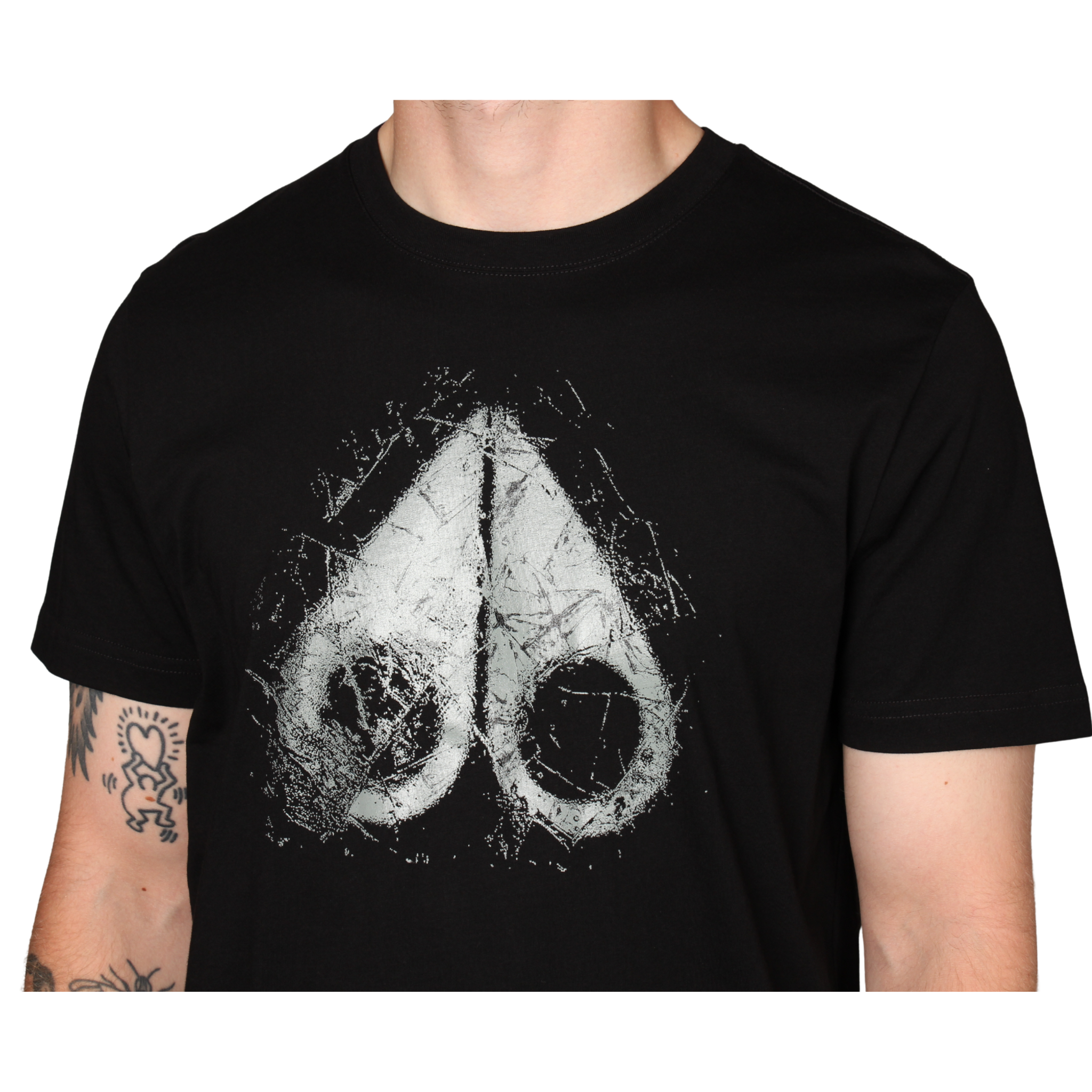 Mens Moose Knuckles Black Icebreak Logo S/s T Shirt