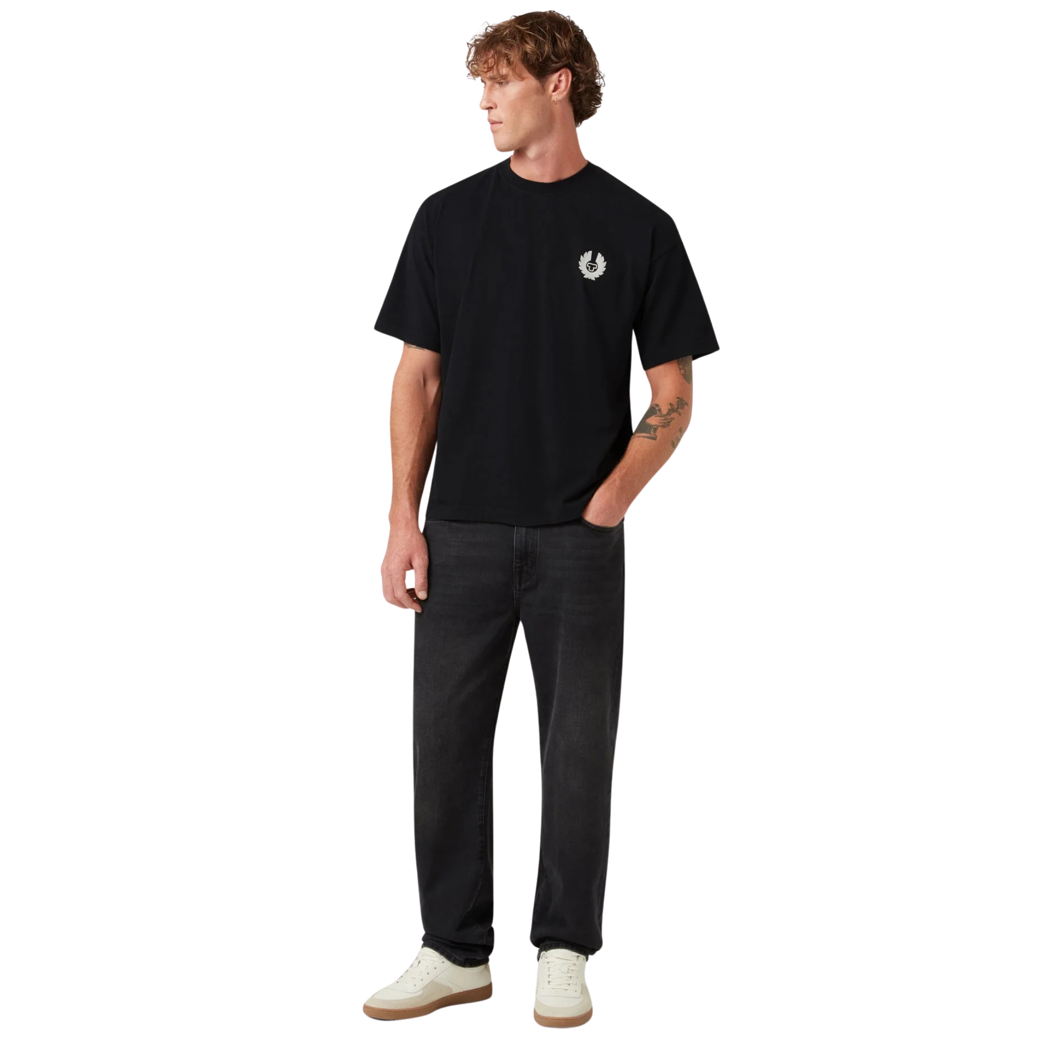 Mens Belstaff Black Competition S/s T Shirt