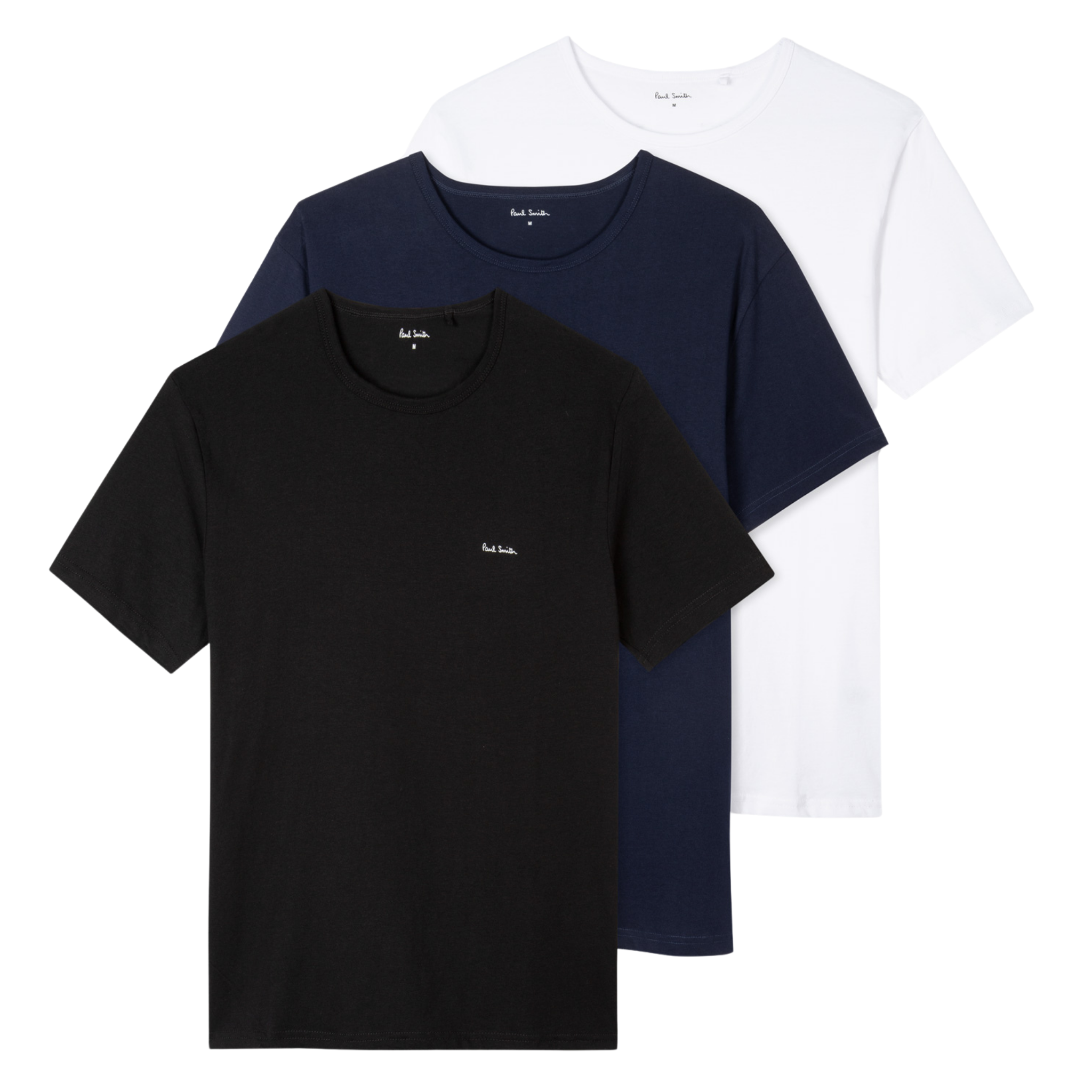 Mens Paul Smith Black/White/Navy 3PK S/s T Shirt
