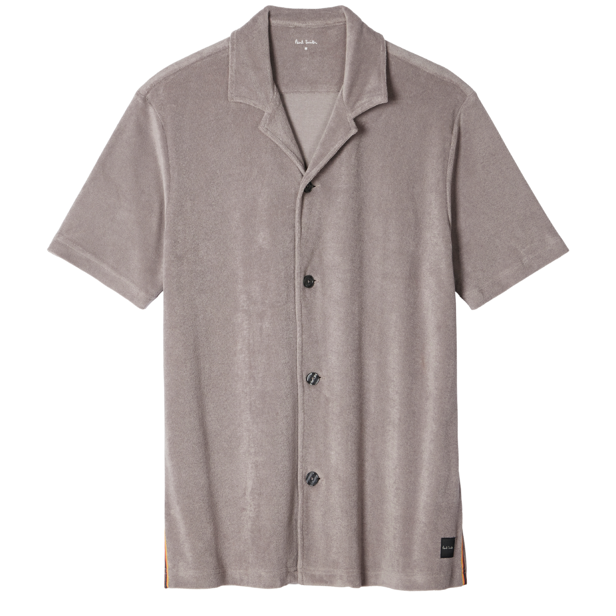 Mens Paul Smith Stone Grey Towelling Lounge S/s Shirt