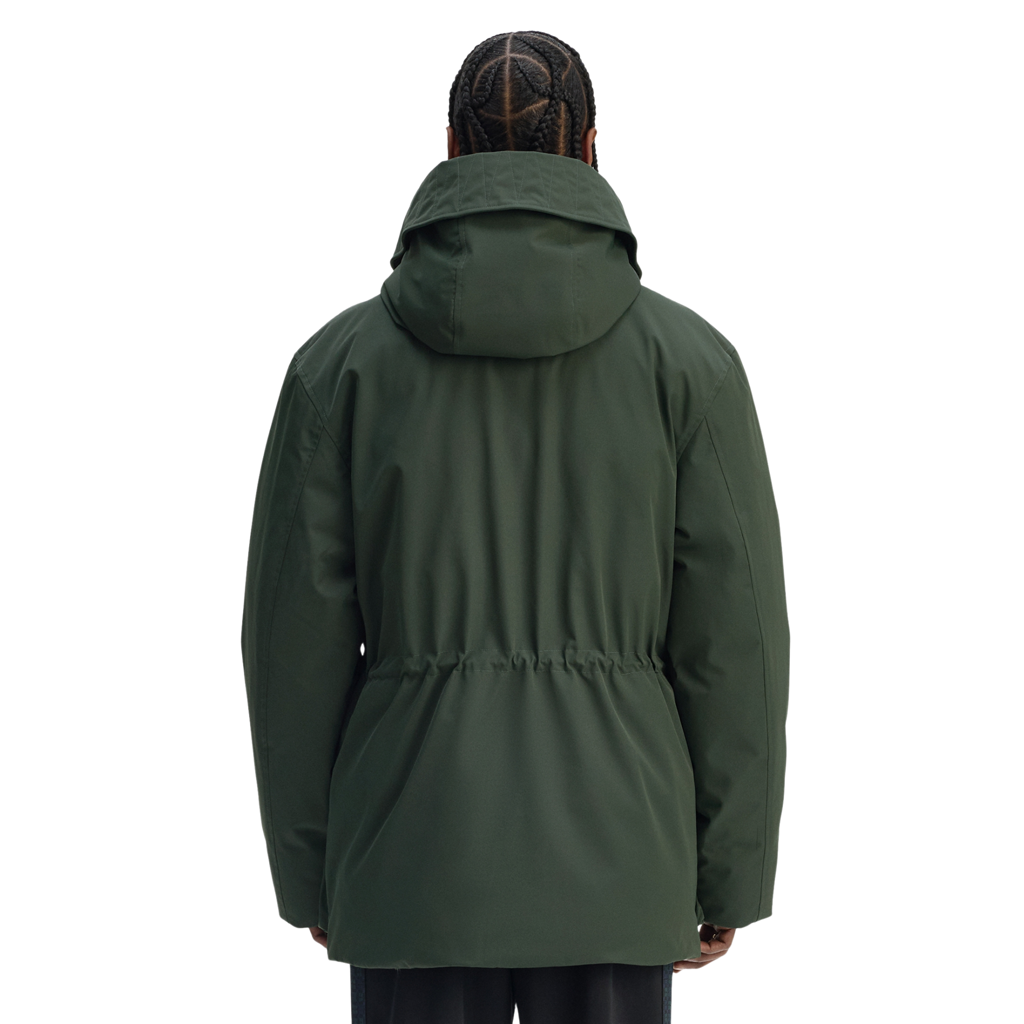 Mens Fred Perry Court Green Patch Pocket Puffer Jacket