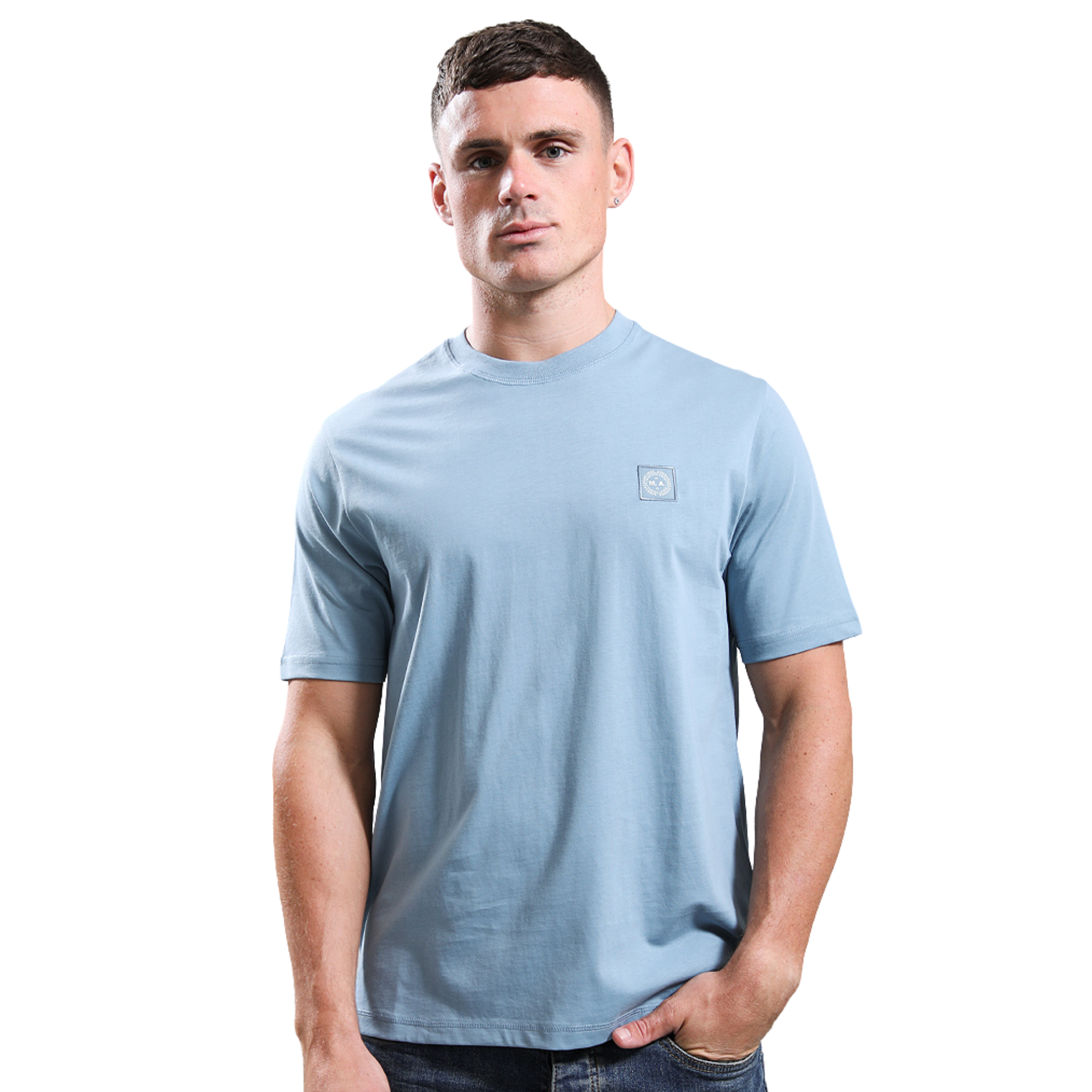 Mens Marshall Artist Steel Blue Foundation S/s T Shirt