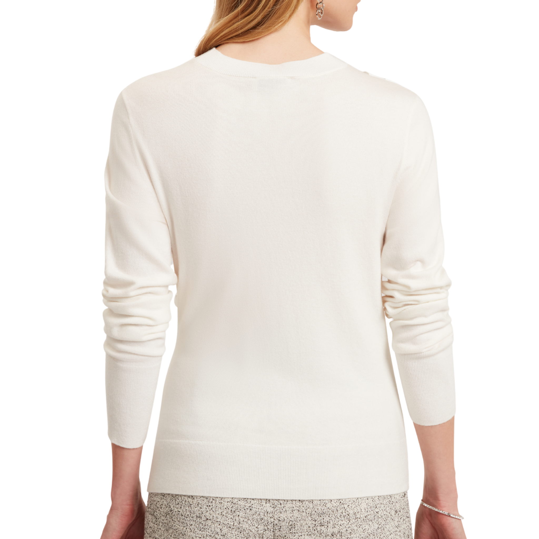 Womens Ted Baker Ivory Leslay Draped Front Knitted Jumper