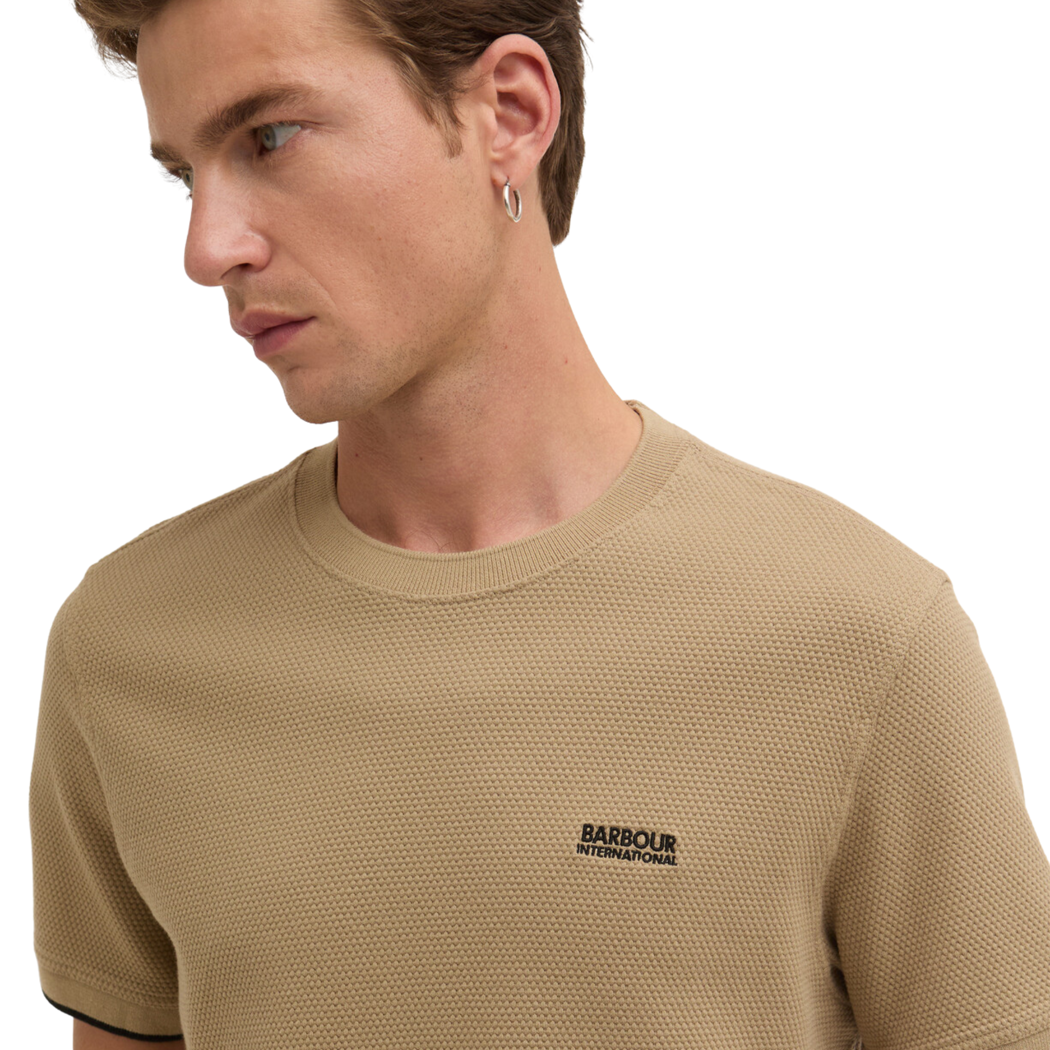 Mens Barbour International Coriander Eamon Pique S/s T Shirt