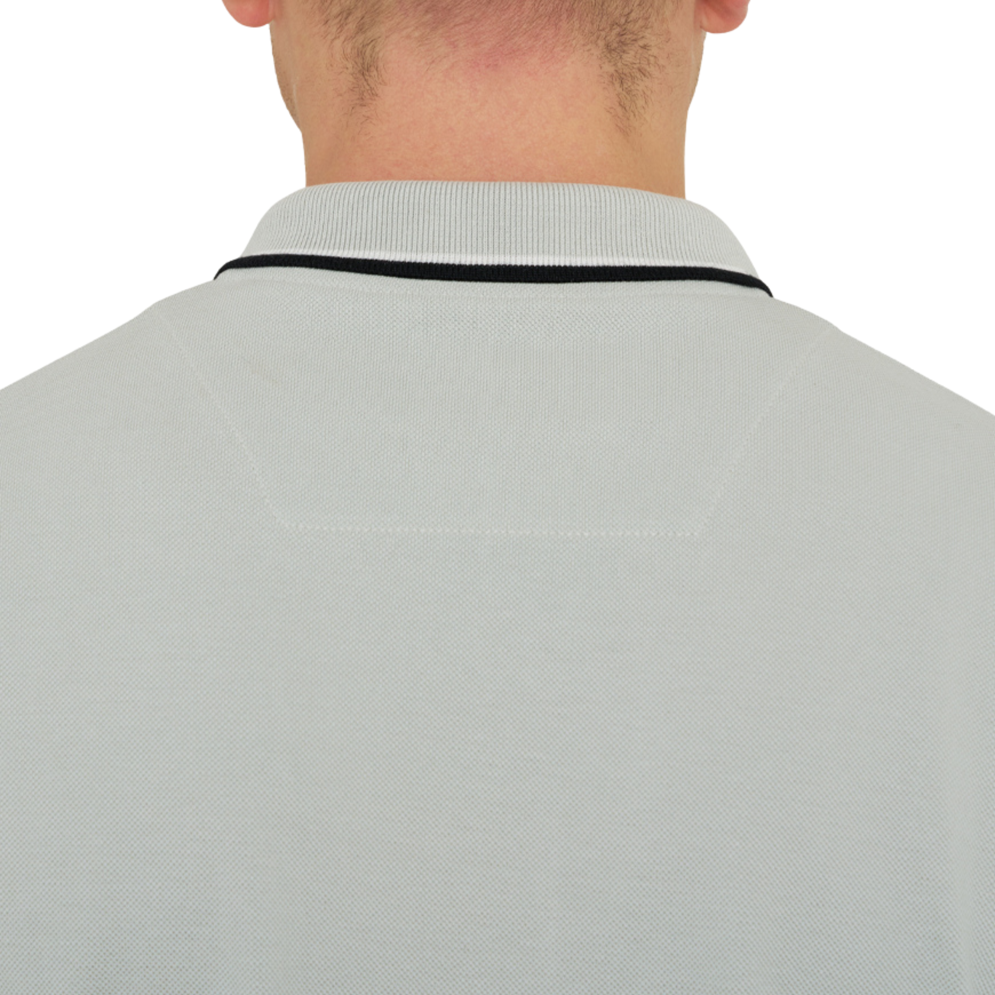 Mens Marshall Artist Dove Grey Tipped S/s Polo Shirt