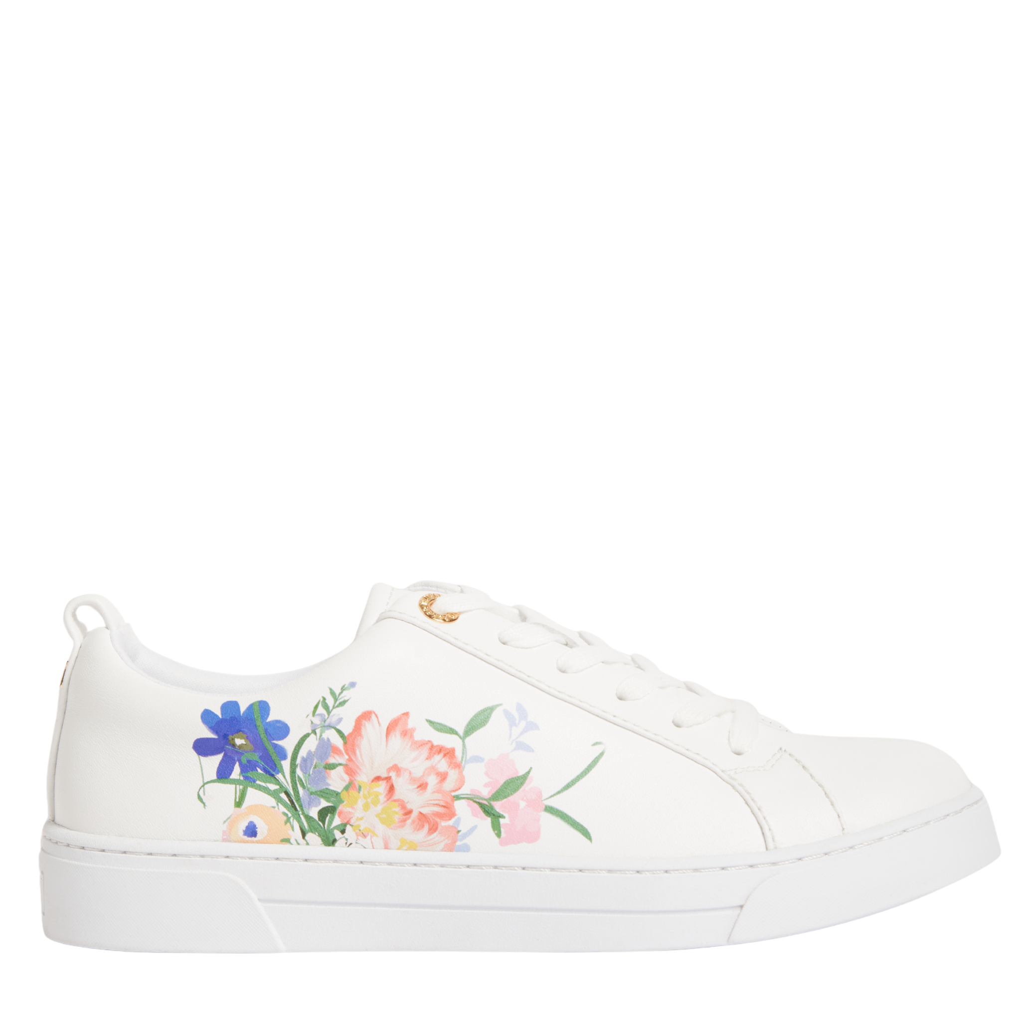 Womens Ted Baker White Kaiila Printed Detail Trainers