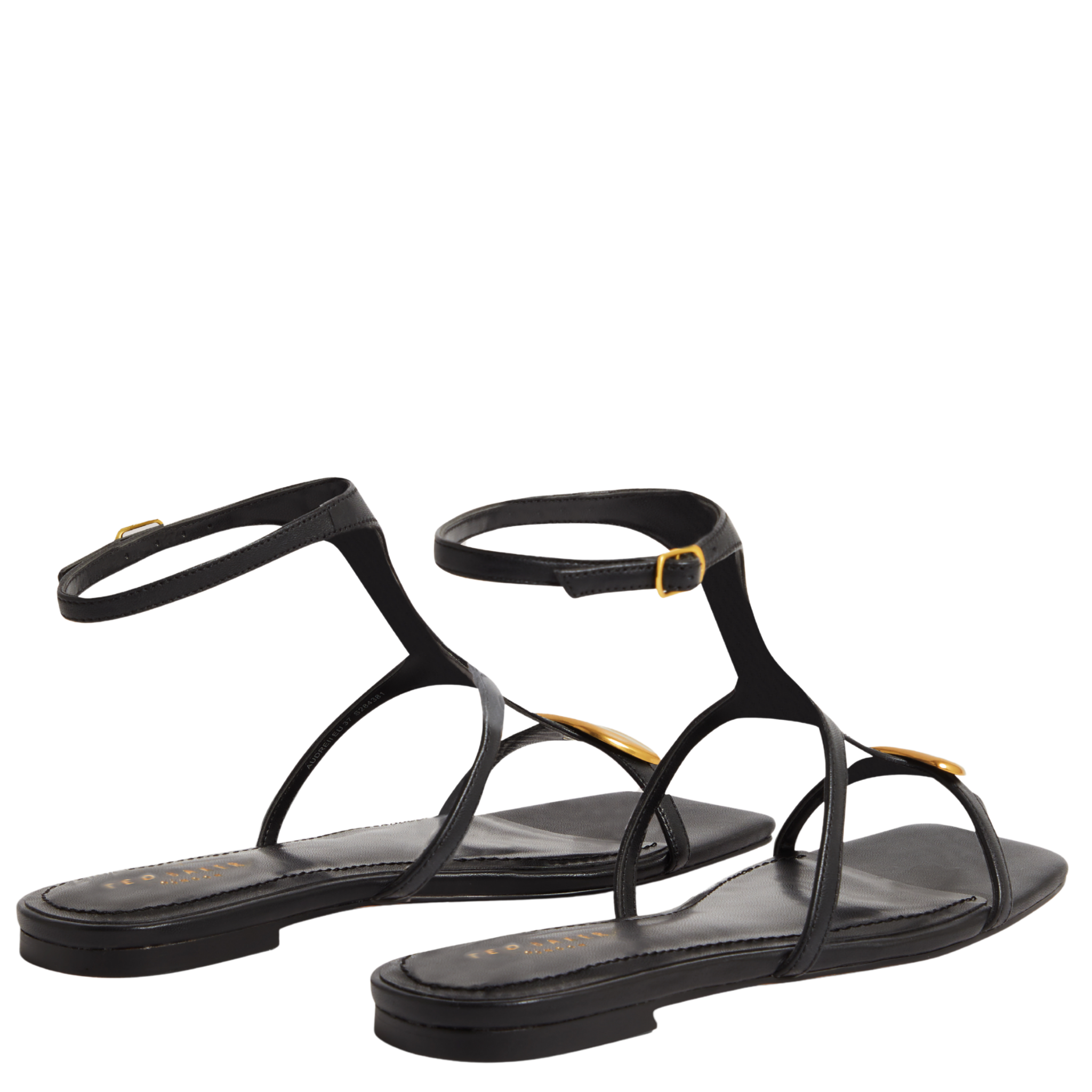 Womens Ted Baker Black Audreii Flat Gladiator Sandals