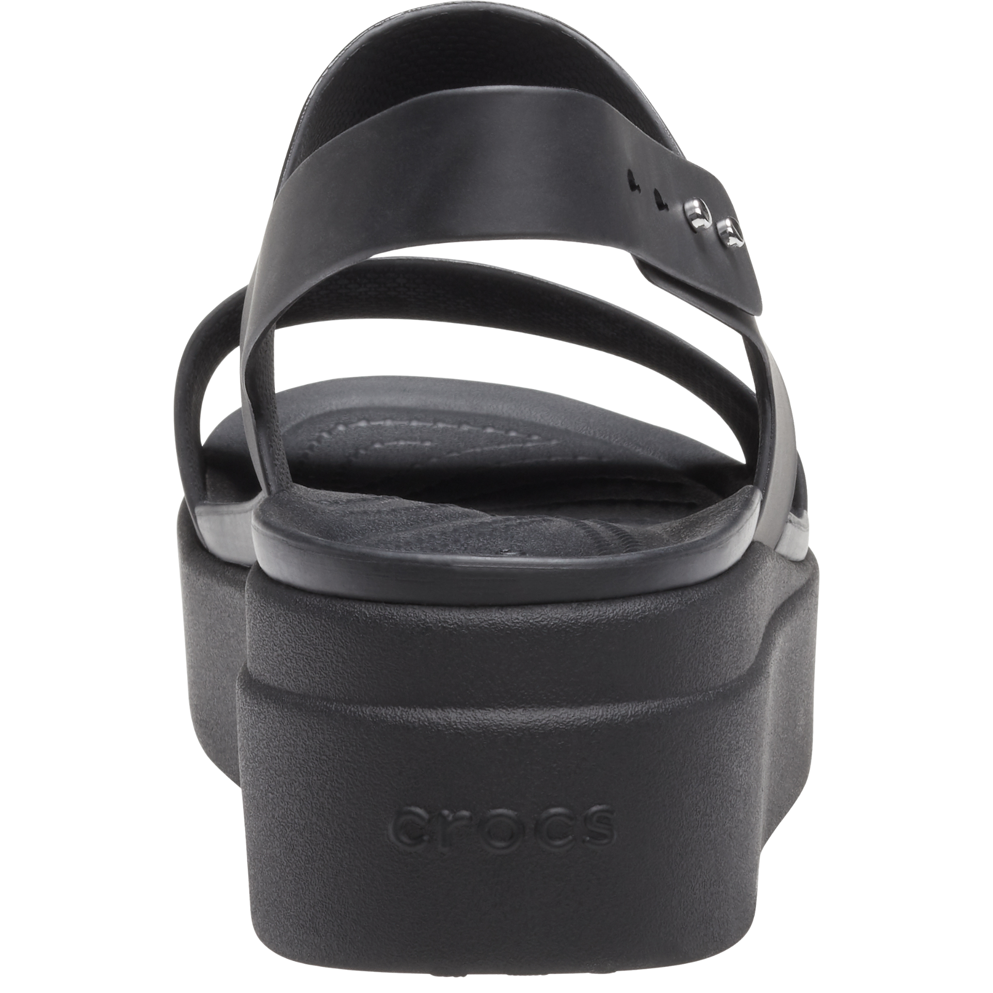 Womens Crocs Black Brooklyn Low Wedge Sandals