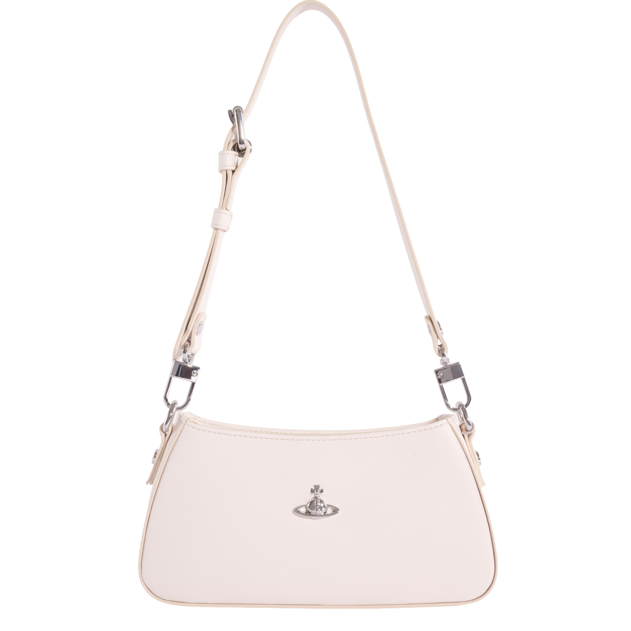 Womens Vivienne Westwood White Tasha PU Smooth Shoulder Bag