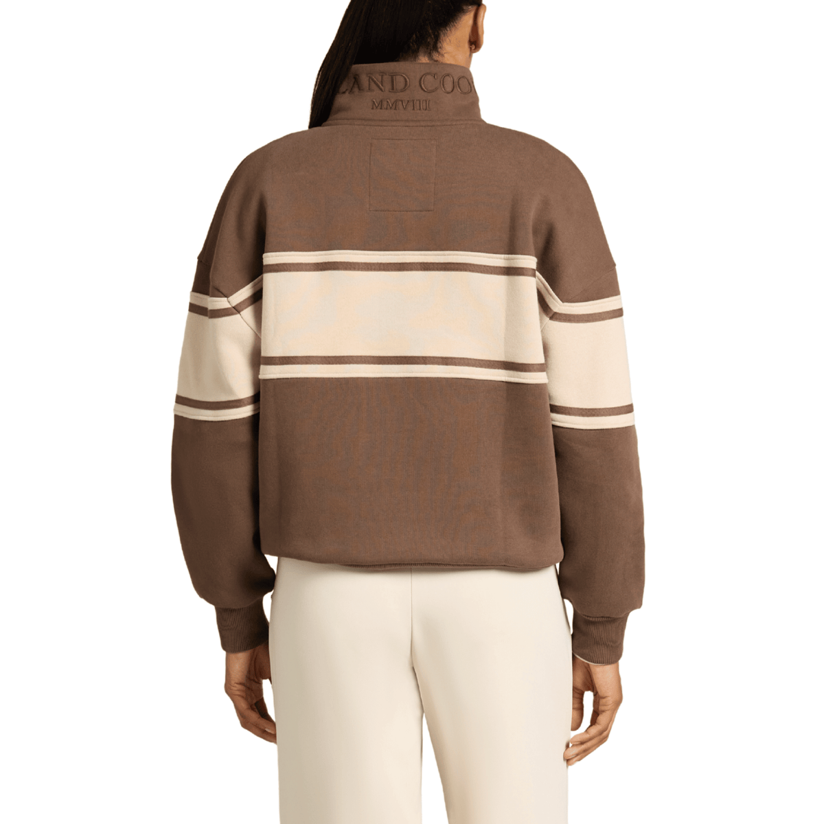 Womens Holland Cooper Chestnut Relaxed Signature Quarter Zip Sweat