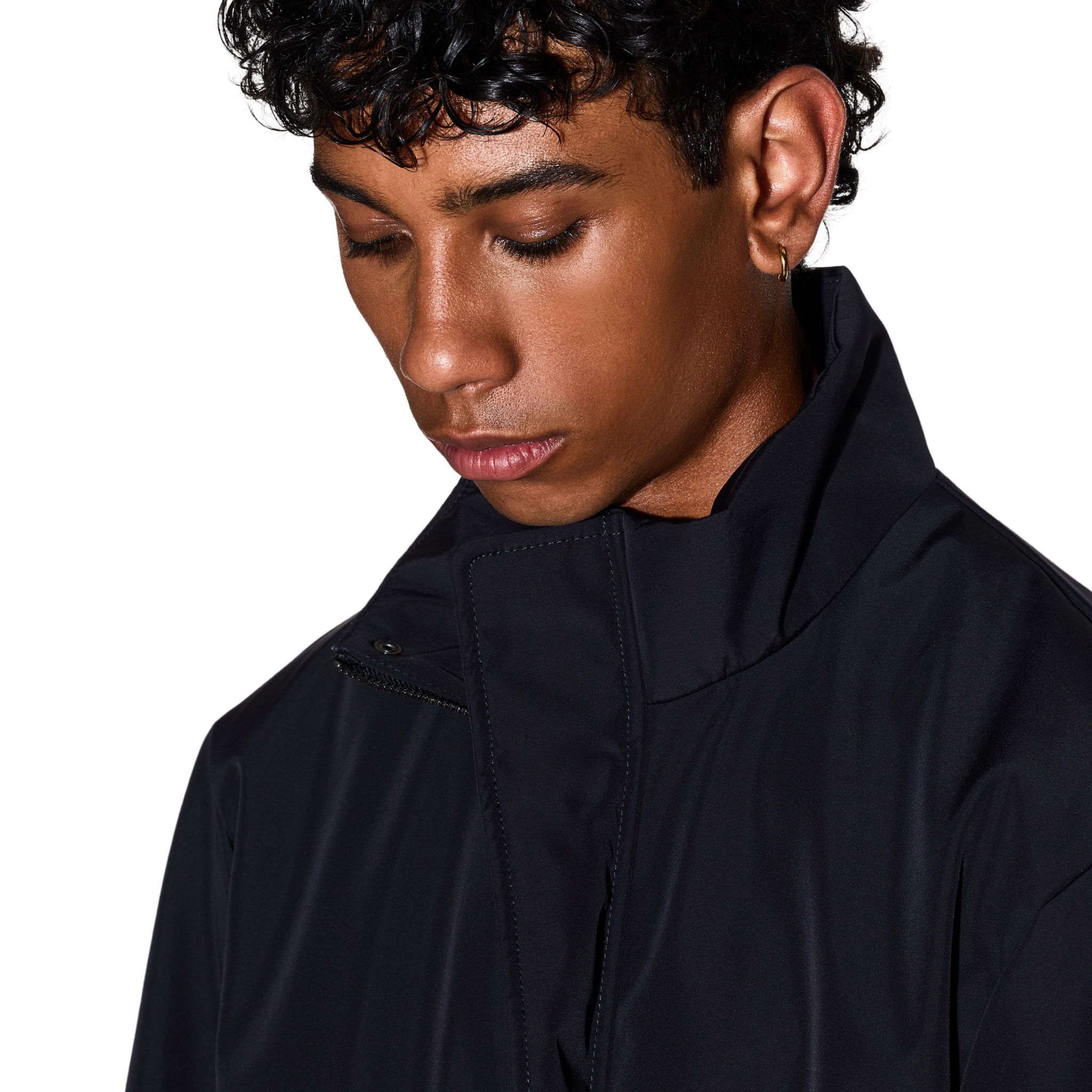 Mens Armani Exchange Deep Navy Trench Coat