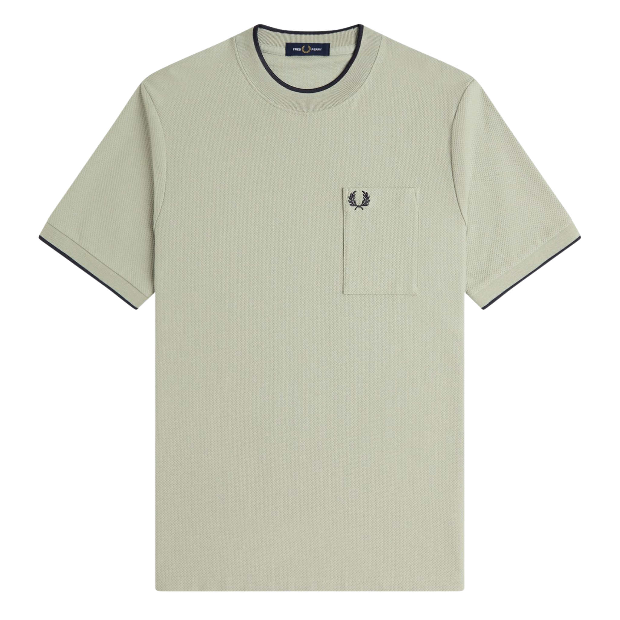 Mens Fred Perry Seagrass Pocket Detail Pique S/s T Shirt