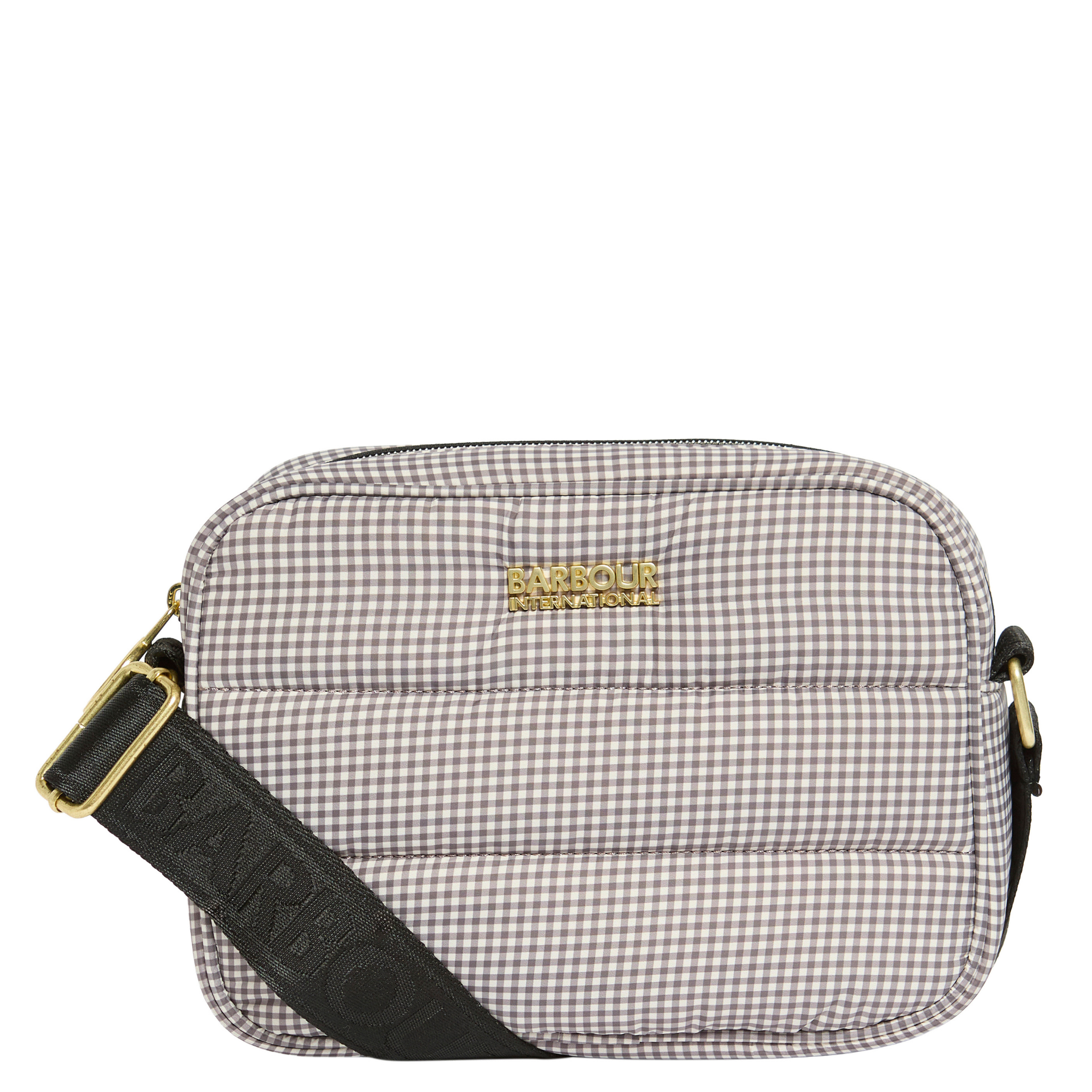 Womens Barbour International Truffle Check Monaco Crossbody Bag