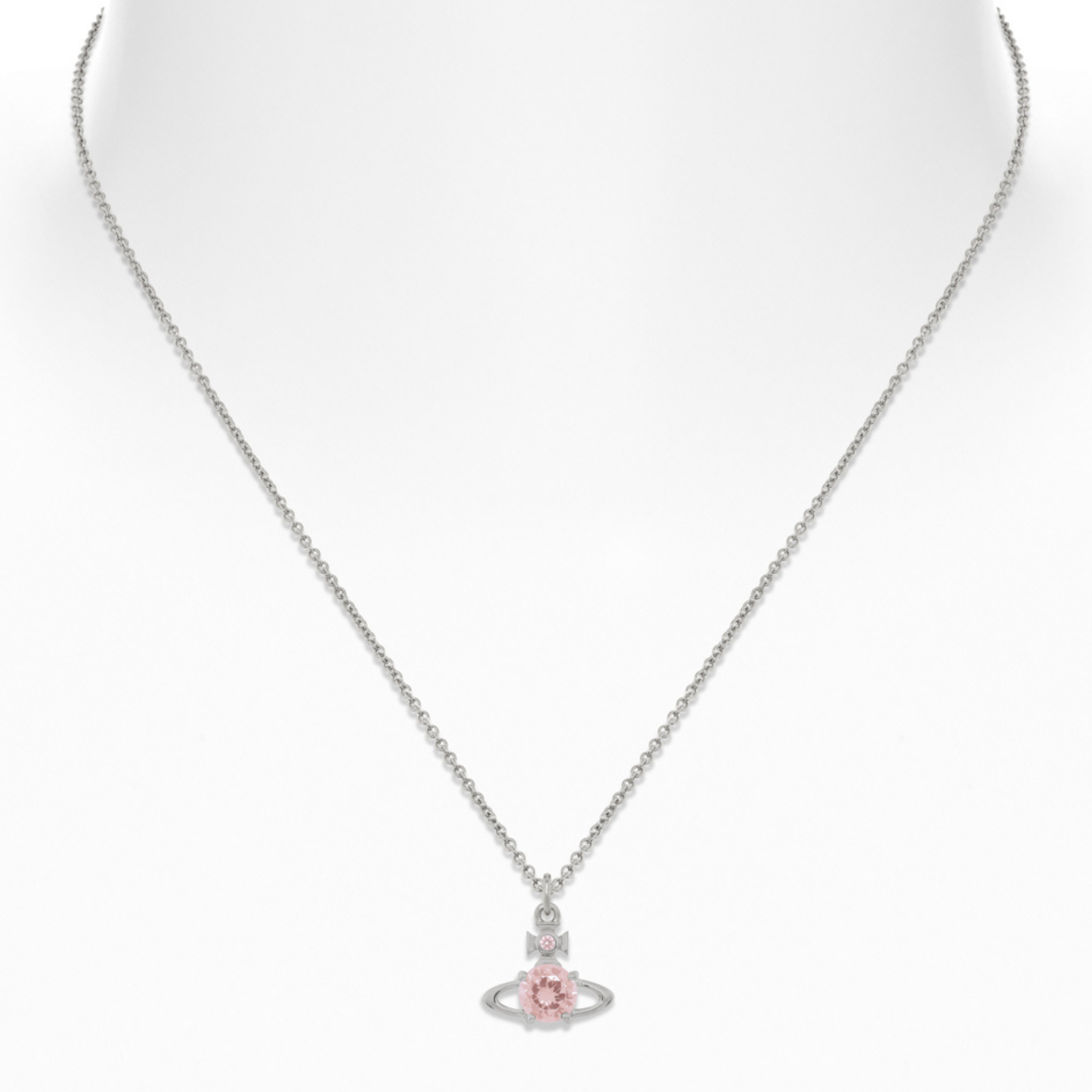 Vivienne Westwood Platinum/Champagne CZ Reina Pendant Necklace