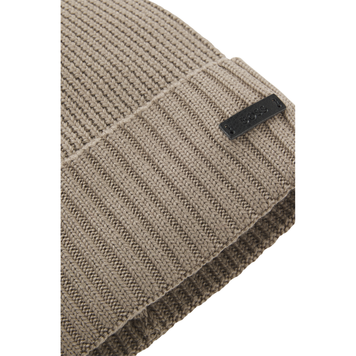 Mens BOSS Light Brown Fati Beanie Hat
