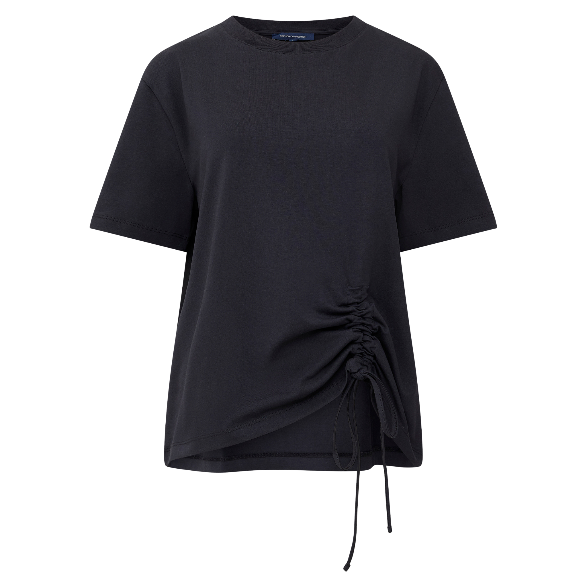 Womens French Connection Blackout Rallie Rouched S/s T Shirt