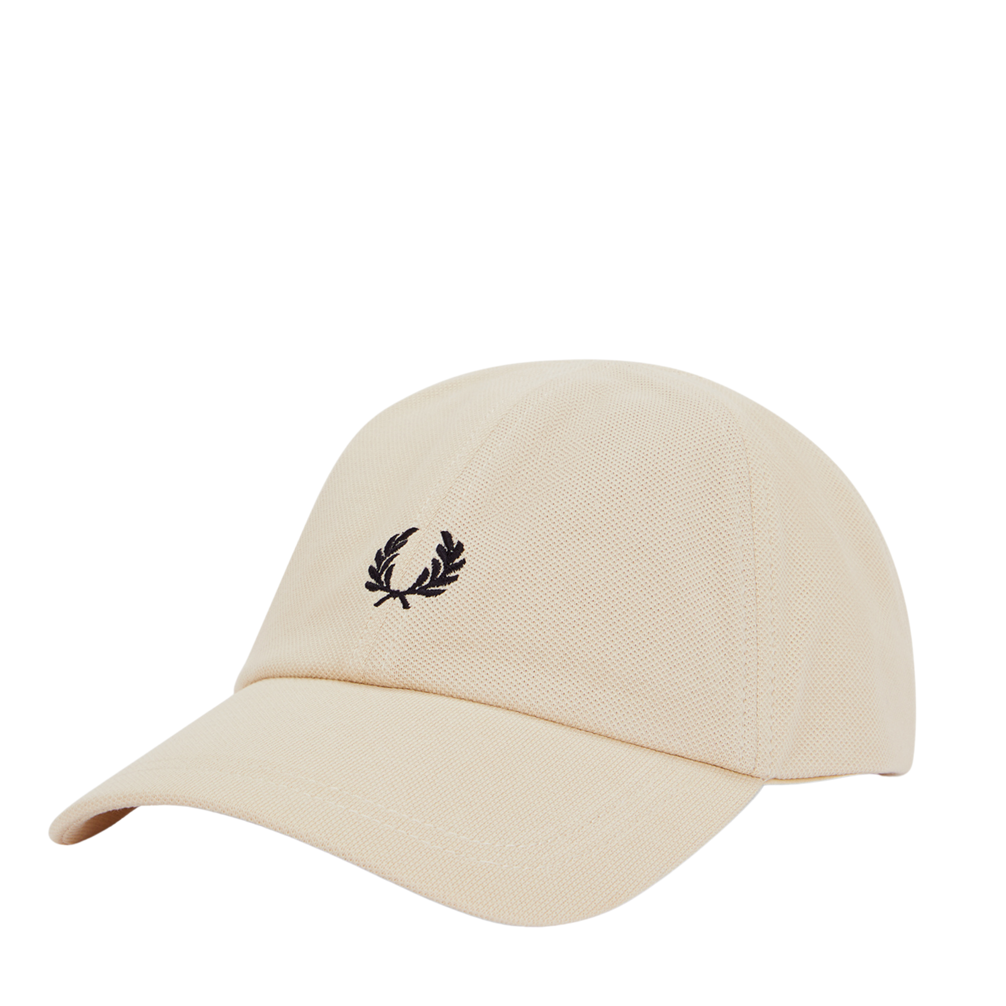 Mens Fred Perry Oatmeal/Black White Pique Classic Cap