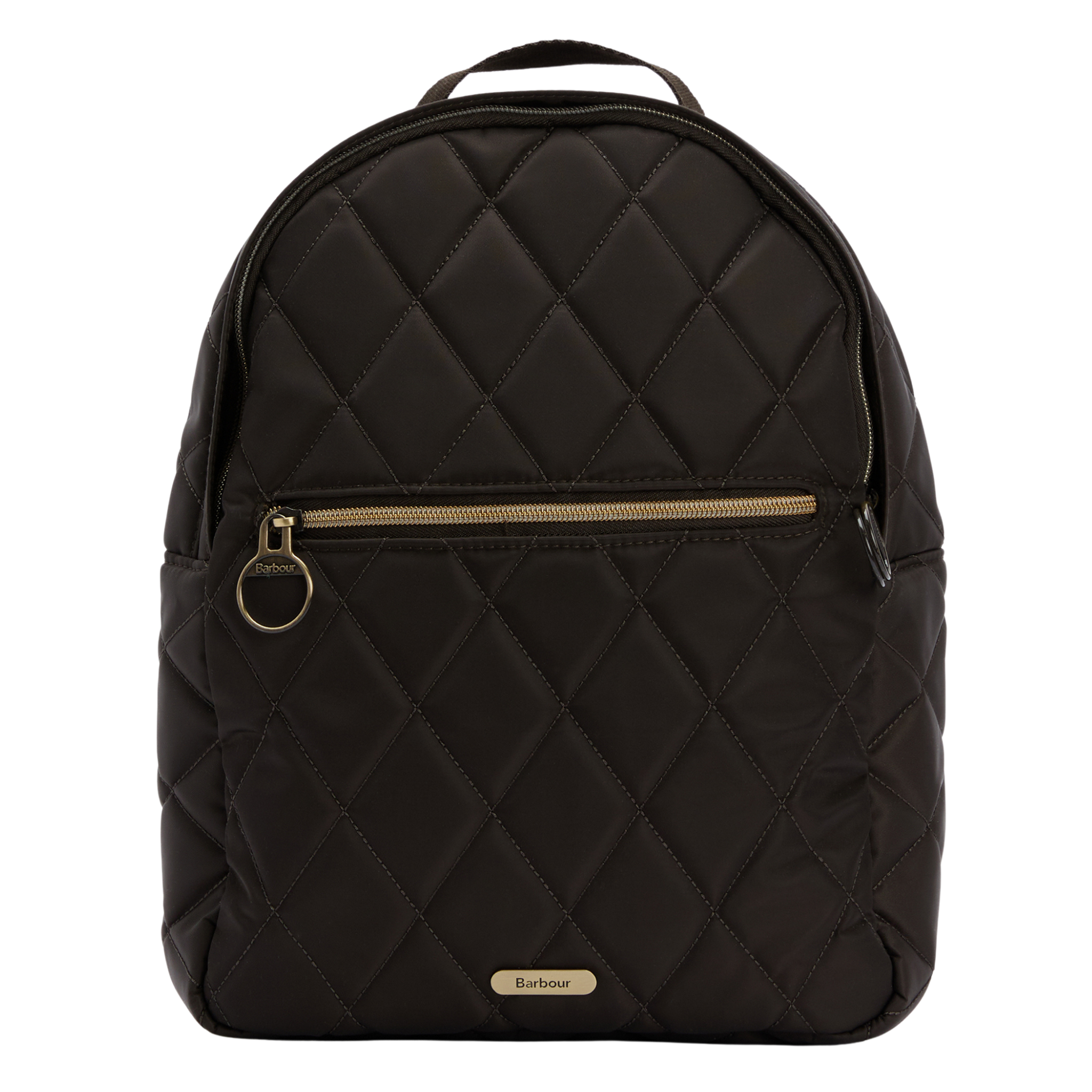 Womens Barbour Olive Quilted Backpack