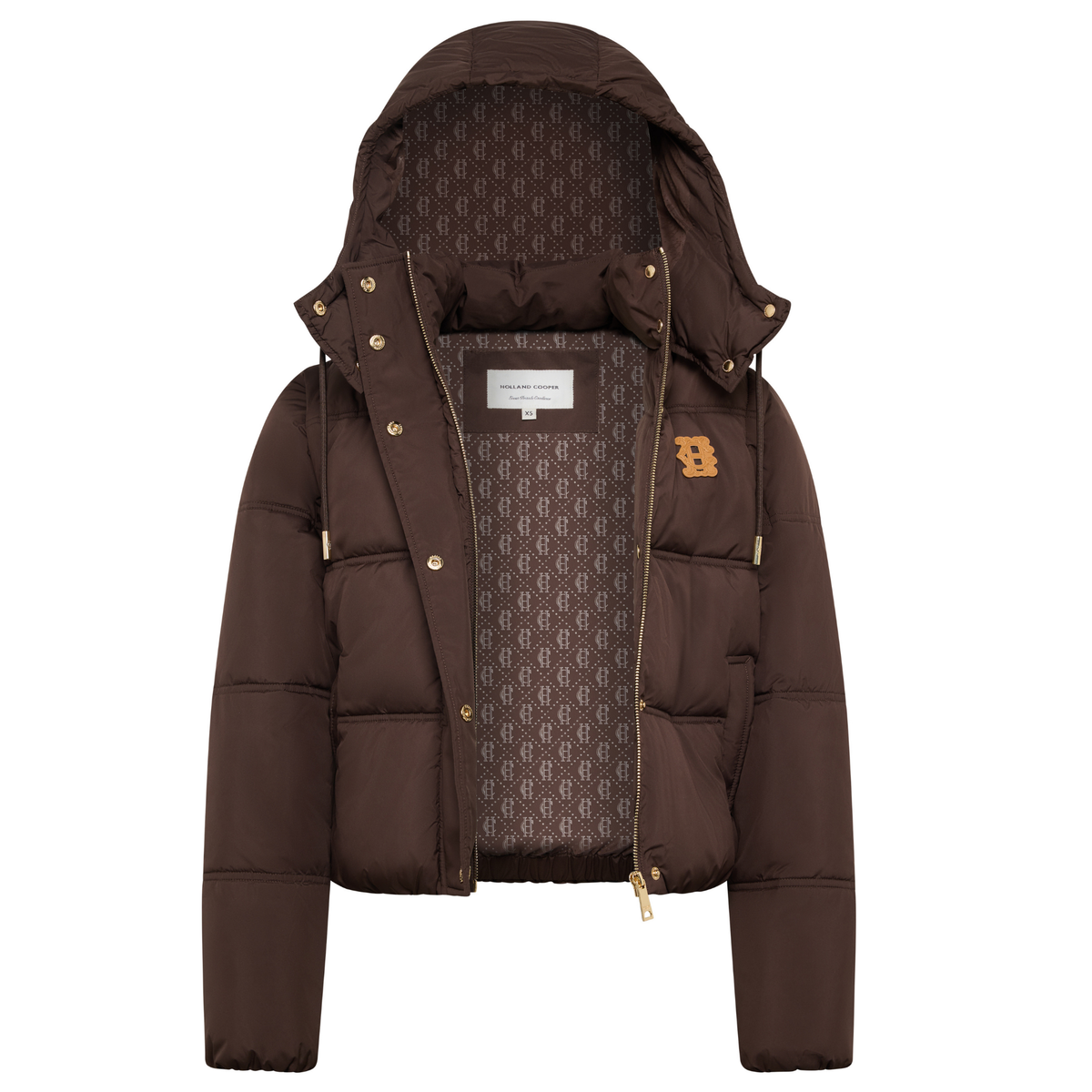 Womens Holland Cooper Chocolate Milton Convertible Padded Jacket