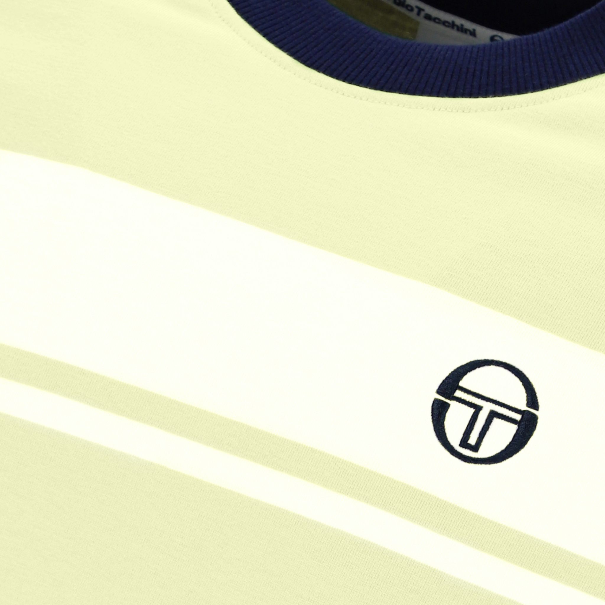 Mens Sergio Tacchini Wax Yellow/White/Black Master S/s T Shirt