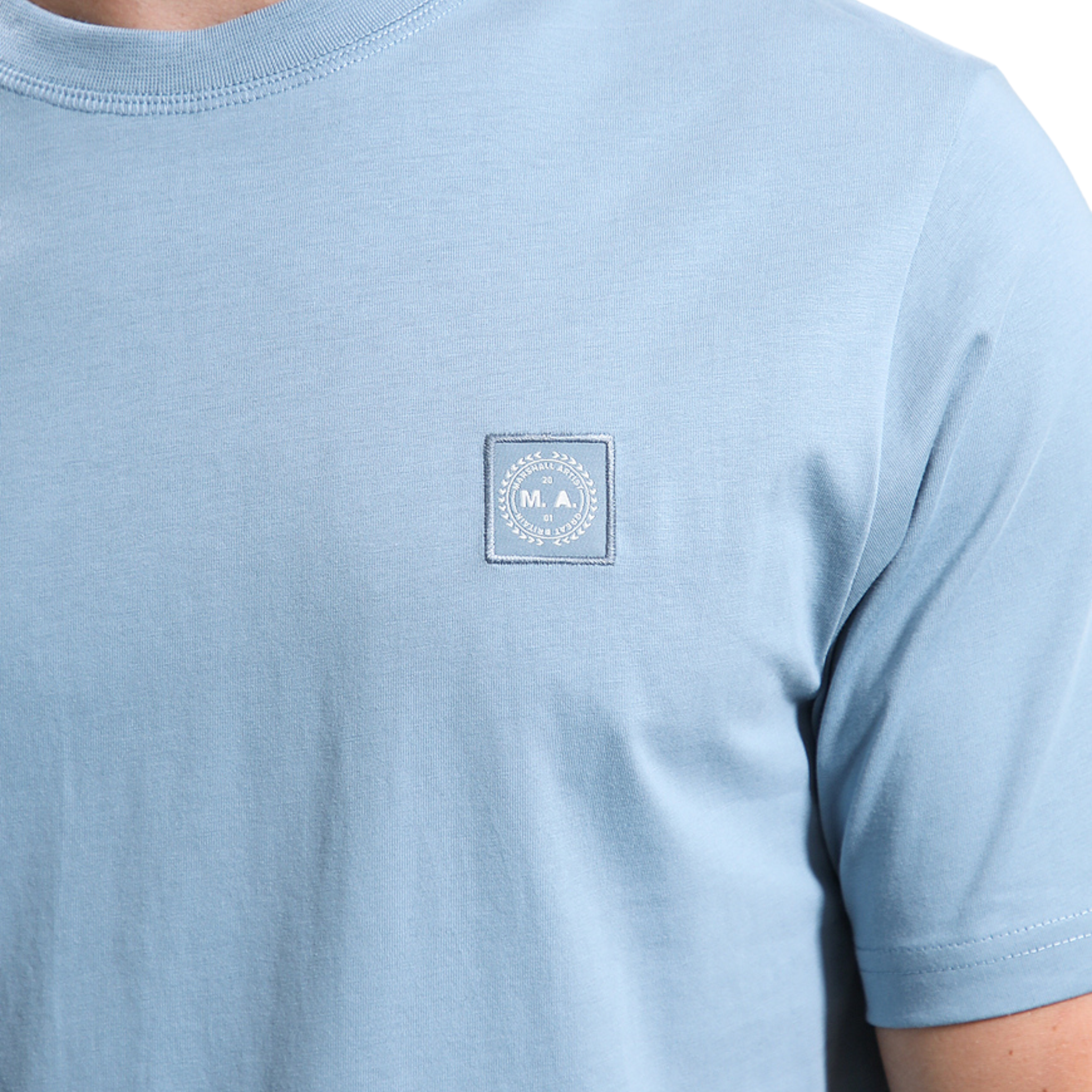 Mens Marshall Artist Steel Blue Foundation S/s T Shirt