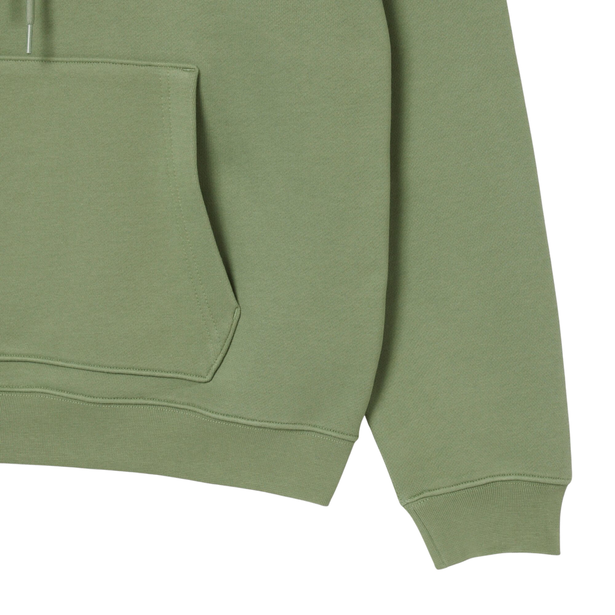 Mens Lacoste Sage Green Heavy Fleece Hoodie