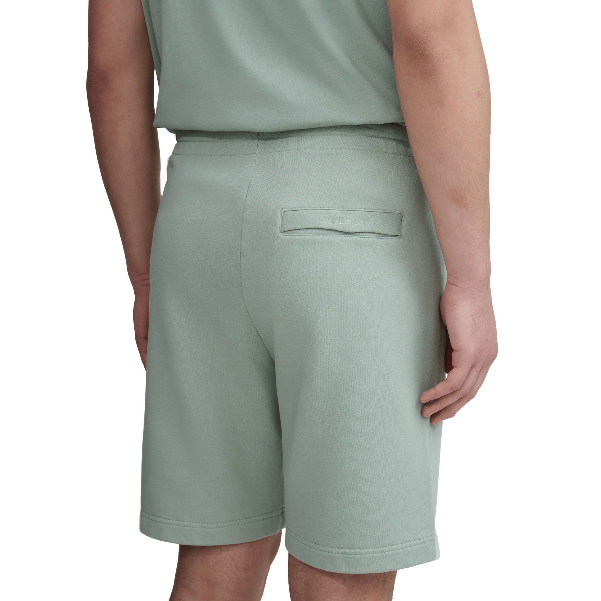 Mens Sandbanks Sage Badge Logo Sweat Shorts
