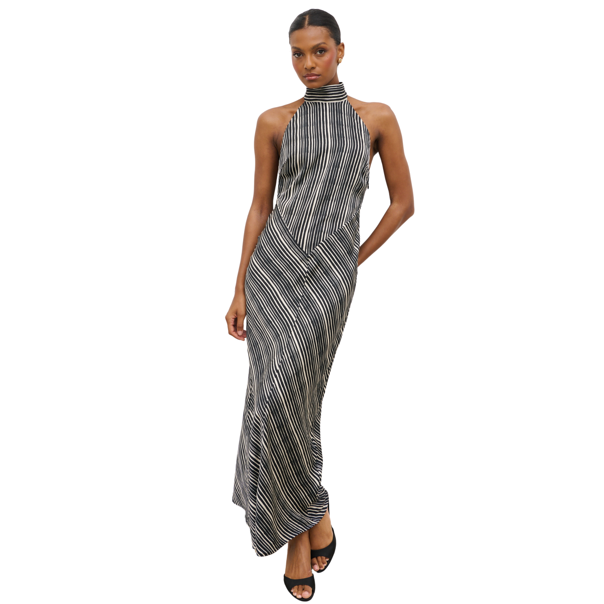 Womens Pretty Lavish Abstract Stripe Jemima Maxi Dress