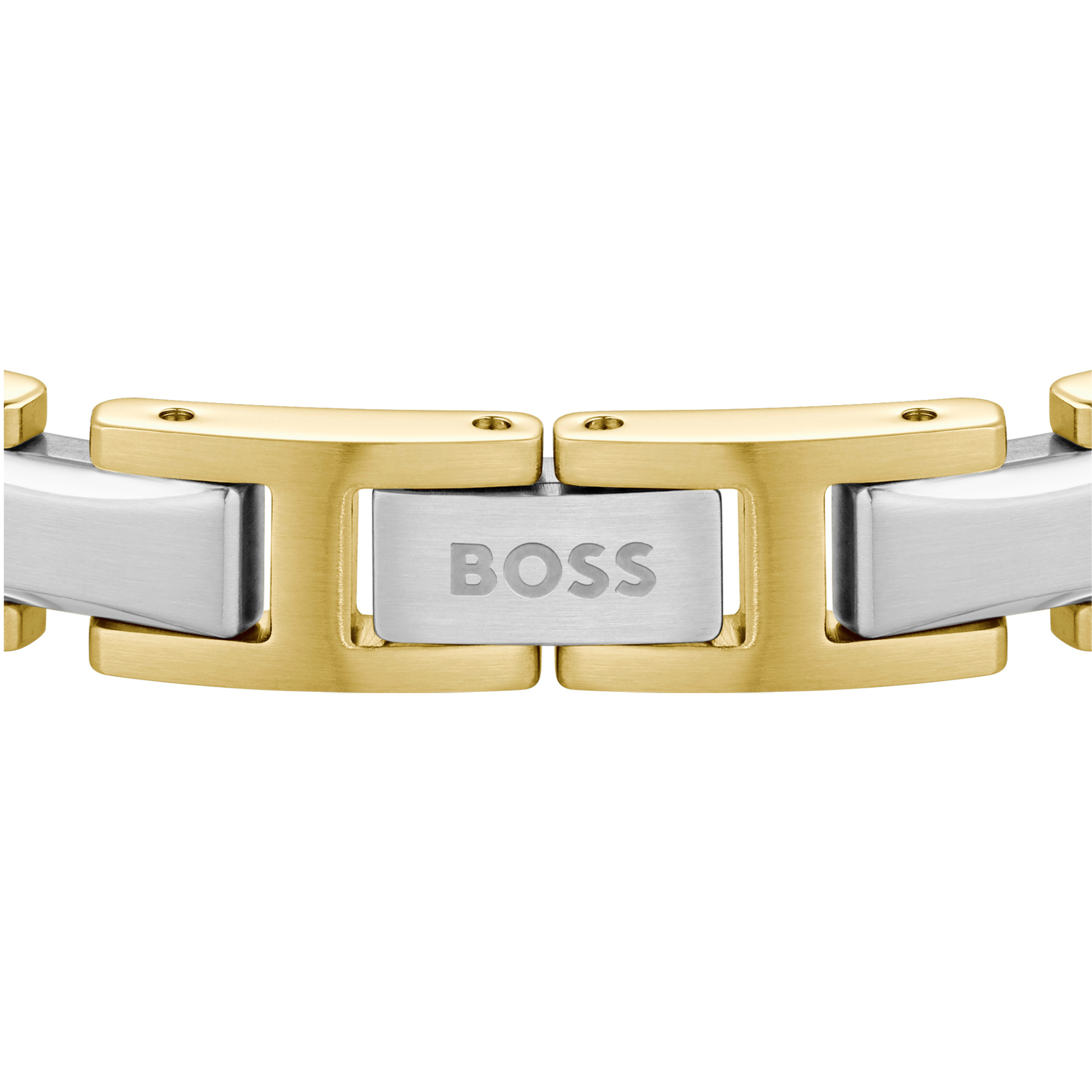 Mens BOSS Stainless Steel/Light Gold Nolan Bracelet