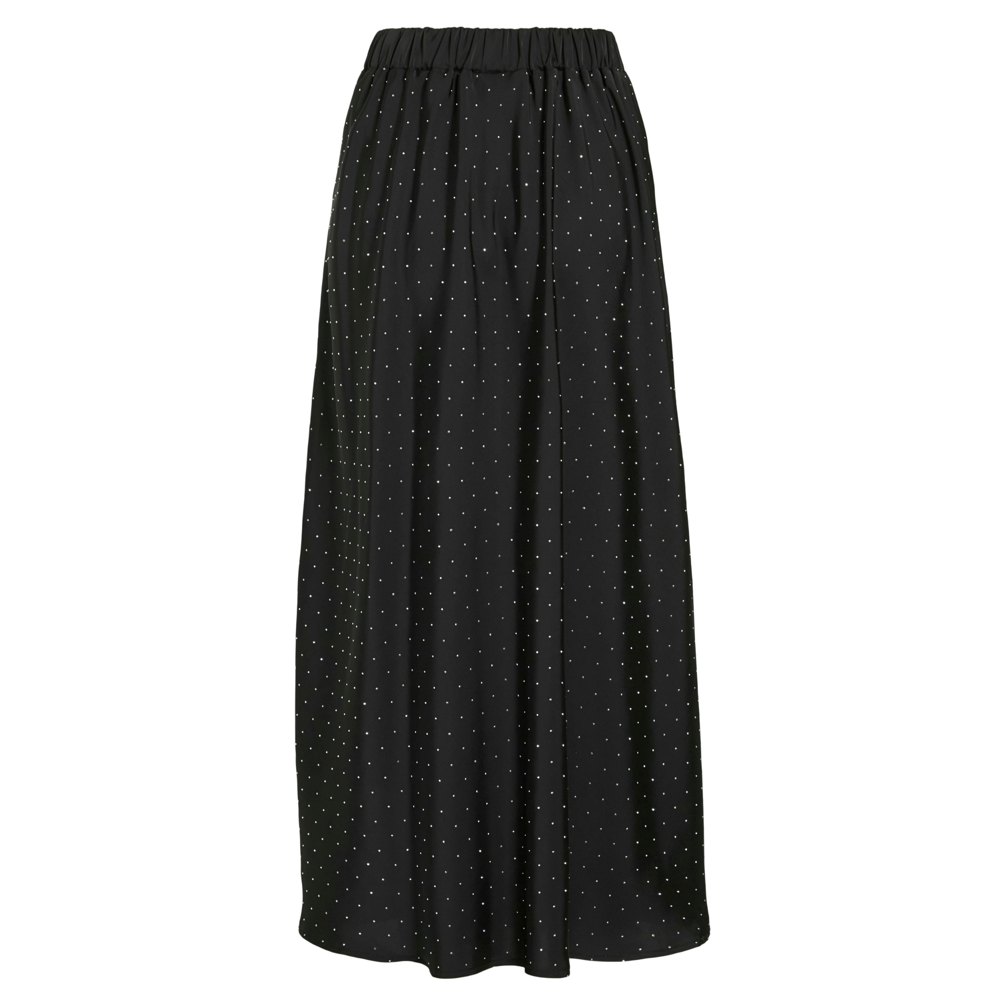 Womens Vila Black Beauty Viellie Midi Skirt