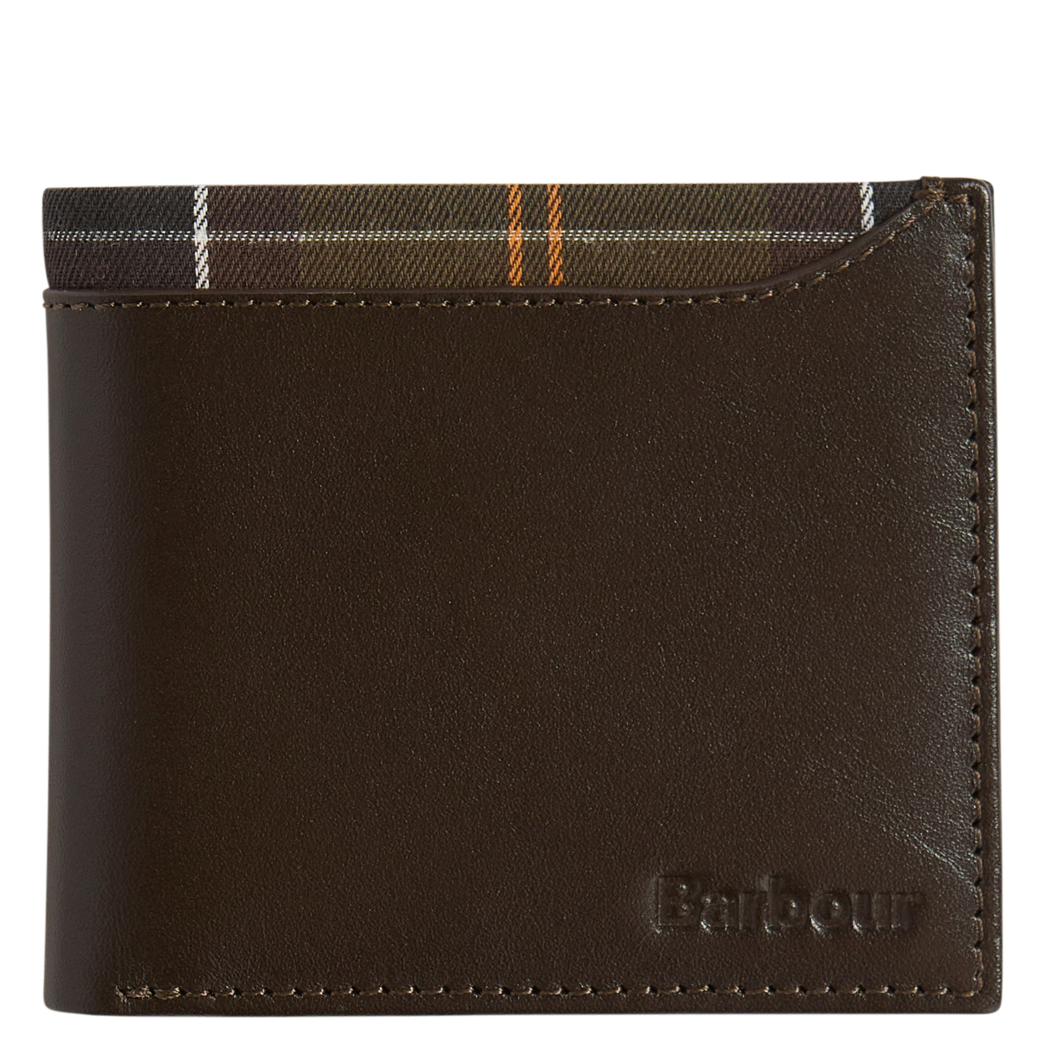 Mens Barbour Brown Brodick Leather Billfold Wallet