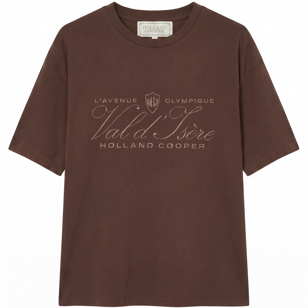 Womens Holland Cooper Walnut Oversized Destination S/s T Shirt