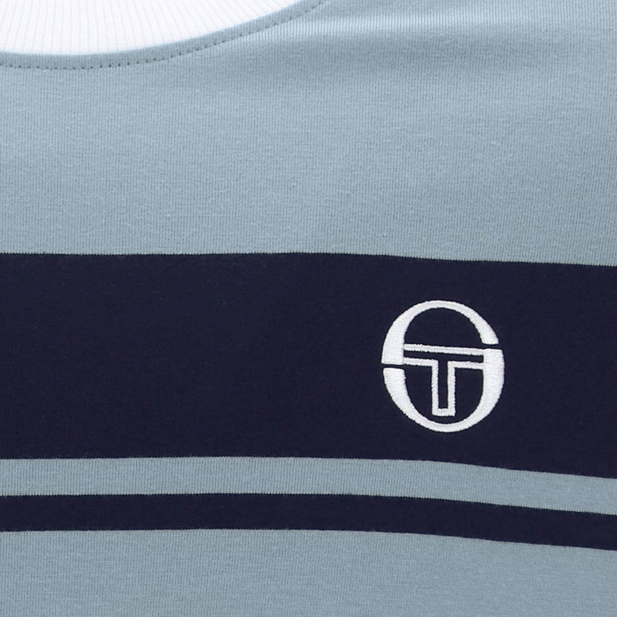 Mens Sergio Tacchini Lead/Maritime Blue/White Master S/s T Shirt