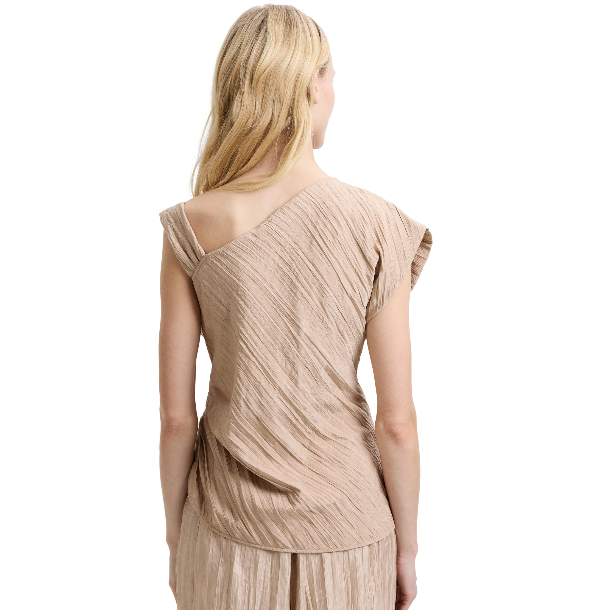 Womens French Connection Warm Neutral Novie Asymmetric Top