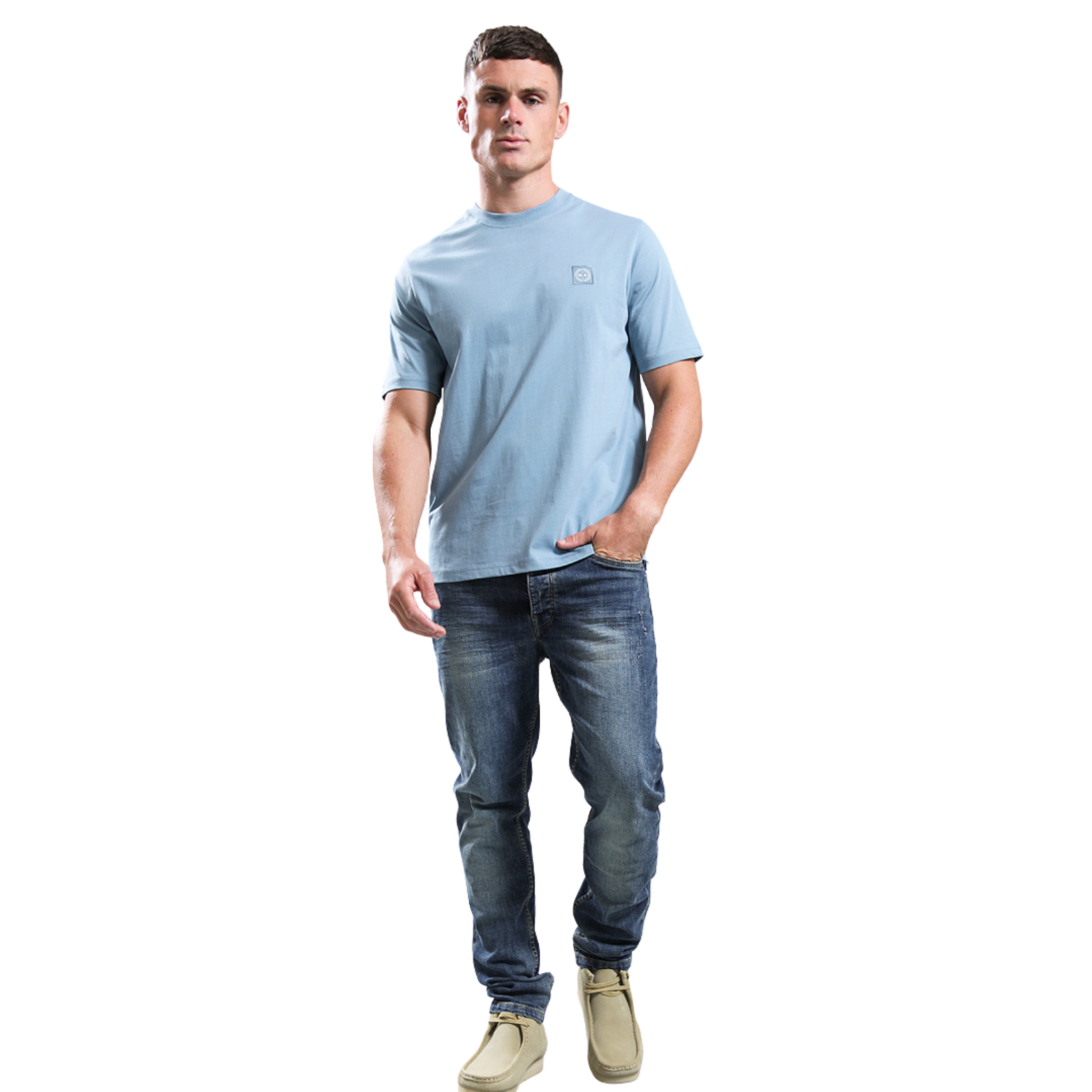 Mens Marshall Artist Steel Blue Foundation S/s T Shirt