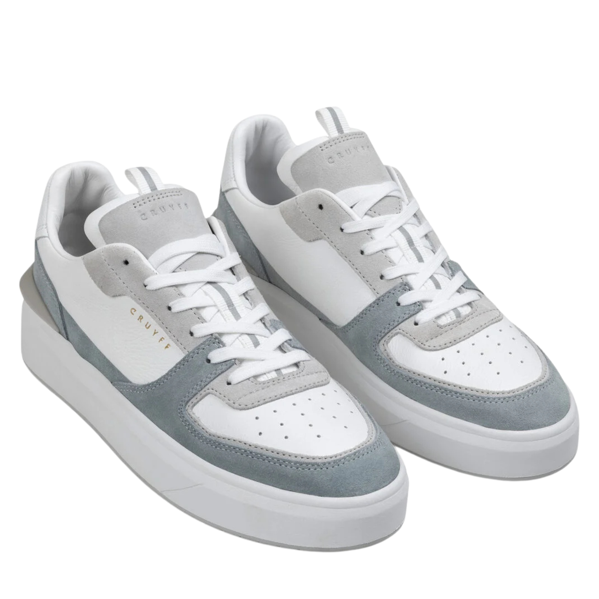 Mens Cruyff White/Grey Surefire Tennis Trainers