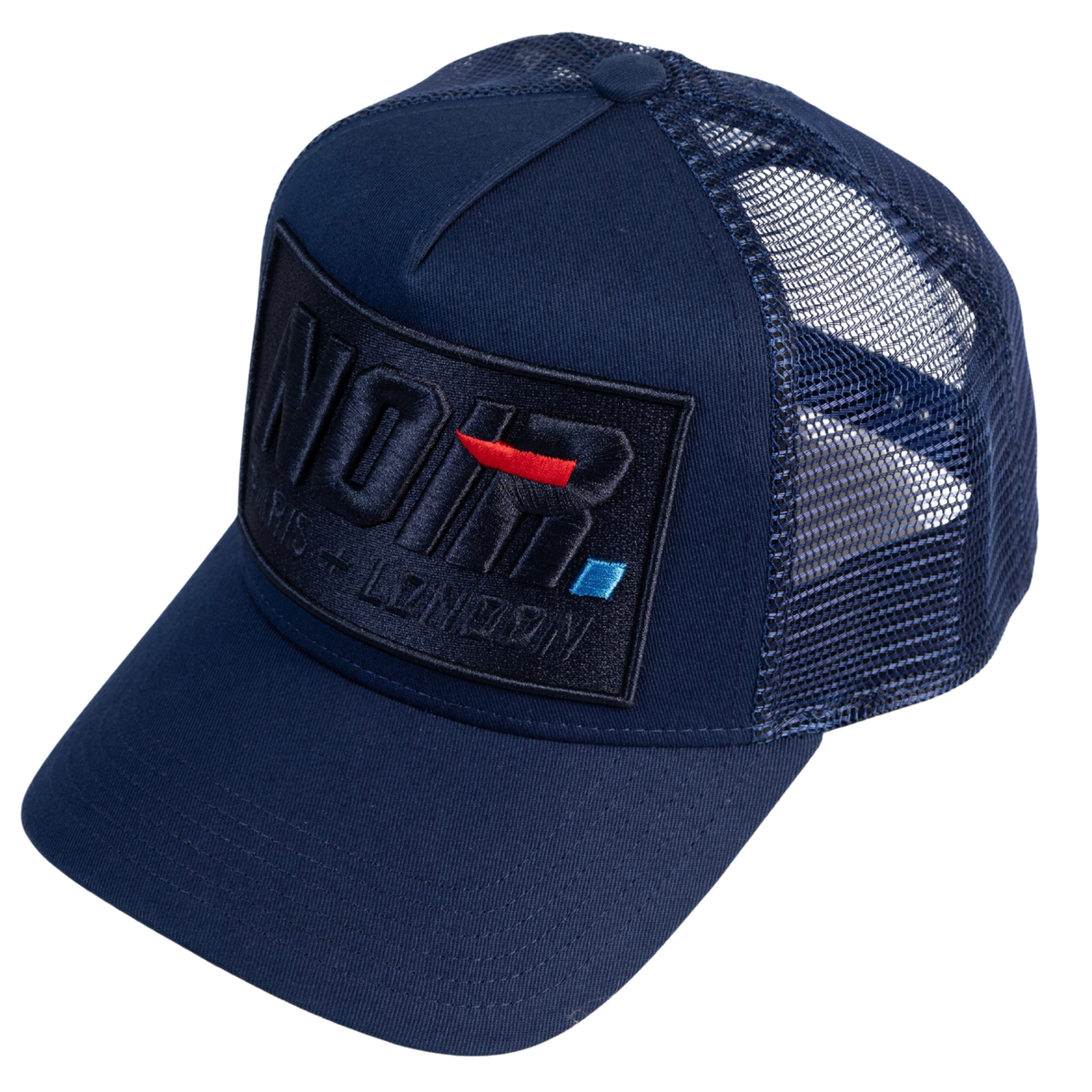 Mens Societe Noir Navy Box La Vitesse Mesh Trucker Cap