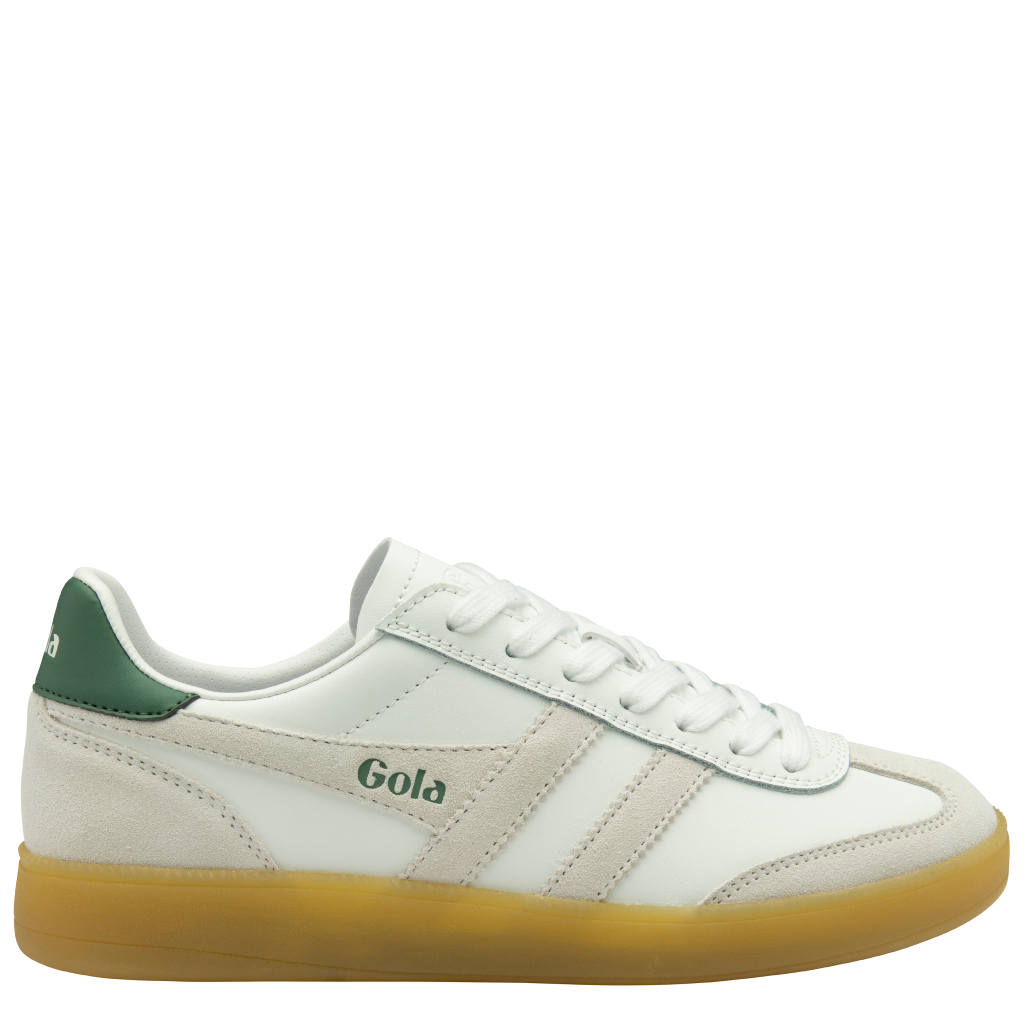 Womens Gola White/White/Evergreen/Gum Viper Leather Trainers
